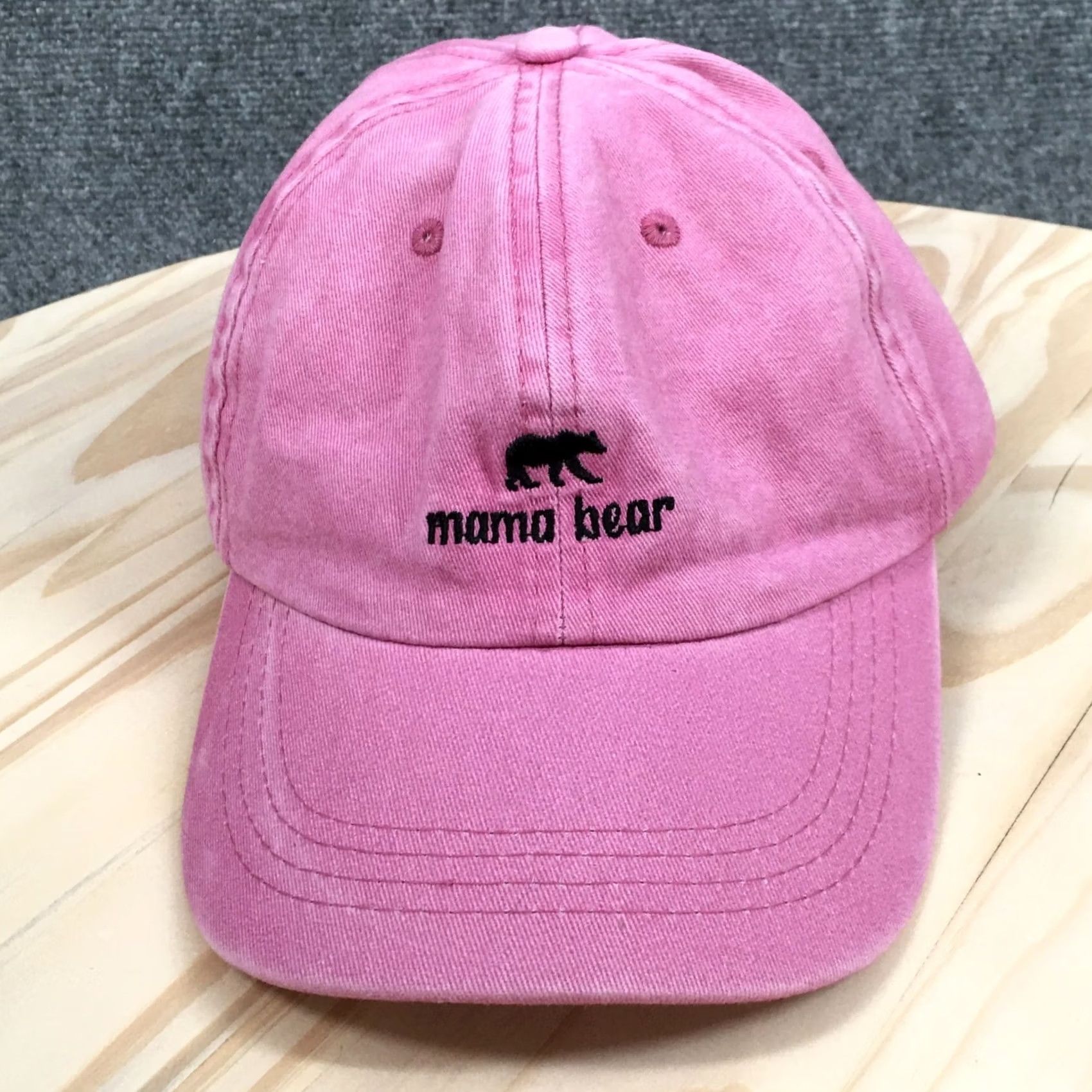 Logo 7 Pacific Brim Mama Bear Baseball Cap Womens Pink OS Curved Brim Embroidered Logo Size ONE SIZE - 2 Thumbnail