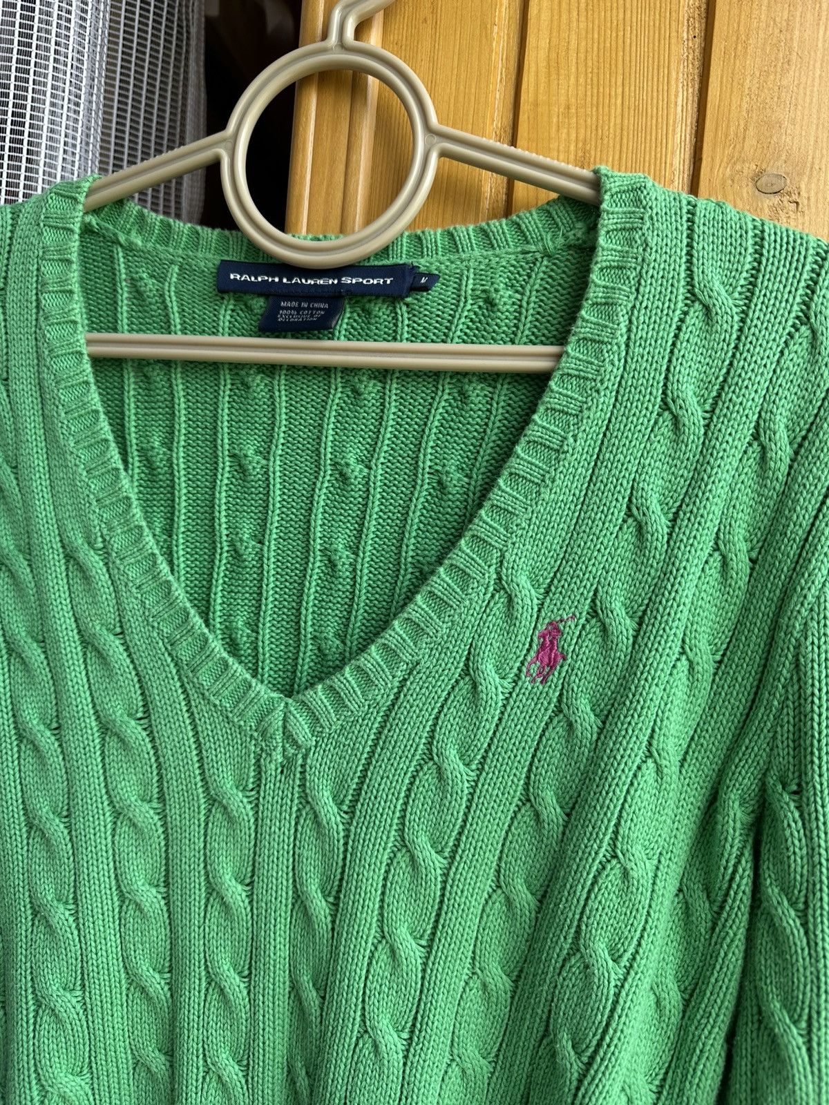 Polo Ralph Lauren Polo Ralph Lauren Sport Sweater Women M Green Cable Knit Size M / US 6-8 / IT 42-44 - 4 Thumbnail