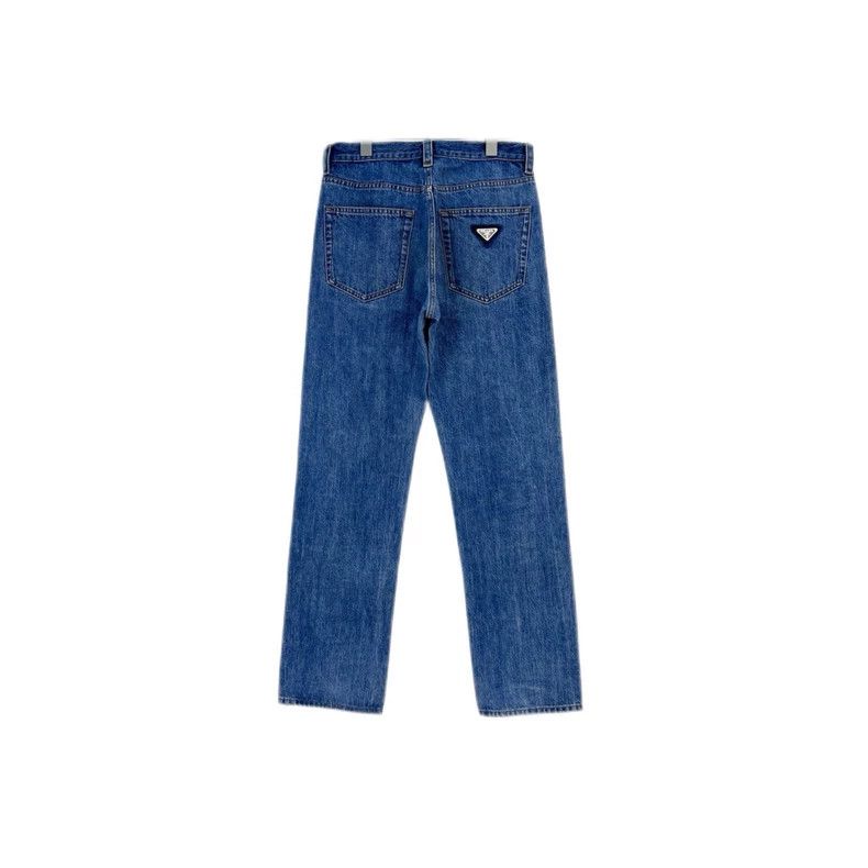 Prada Prada Blue metal triangle jeans 2502-Nextarrow Size US 30 / EU 46 - 2 Thumbnail