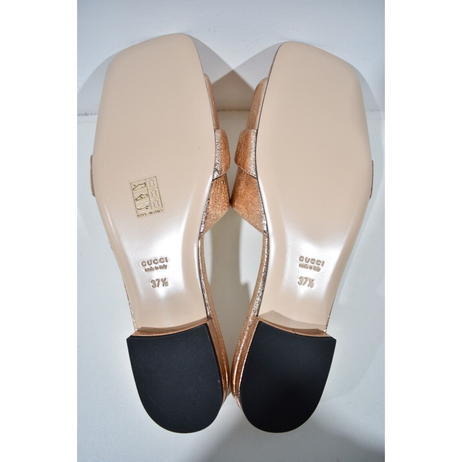 Gucci Gucci Marmont Rose Gold GG Interlocking Metal Logo Mule Size US 7.5 / IT 37.5 - 12 Thumbnail