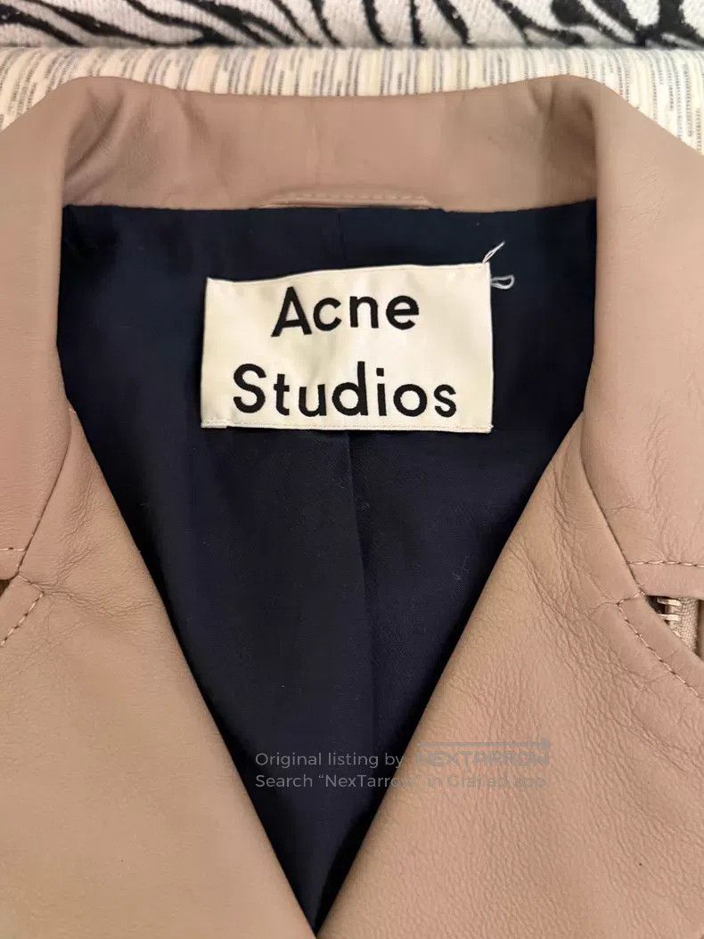 Acne Studios Acne Studios Beige Sheepskin Leather Jacket Size XS / US 0-2 / IT 36-38 - 8 Thumbnail