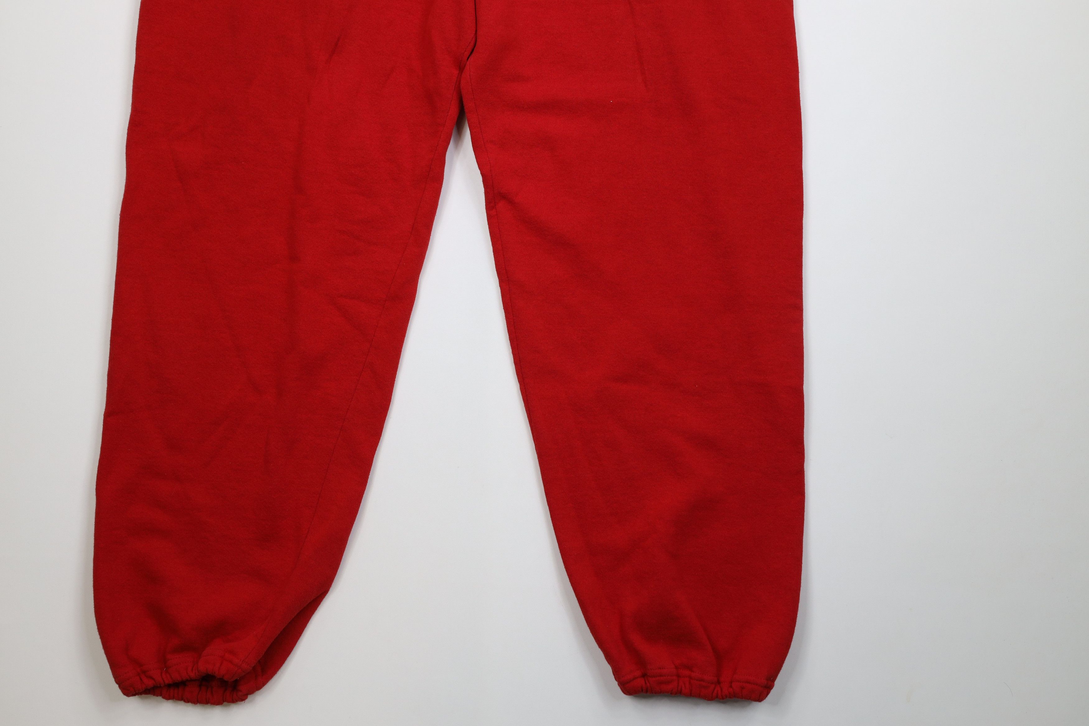 Vintage Vintage 90s Streetwear Blank Sweatpants Joggers Red USA Size US 42 / EU 58 - 4 Thumbnail