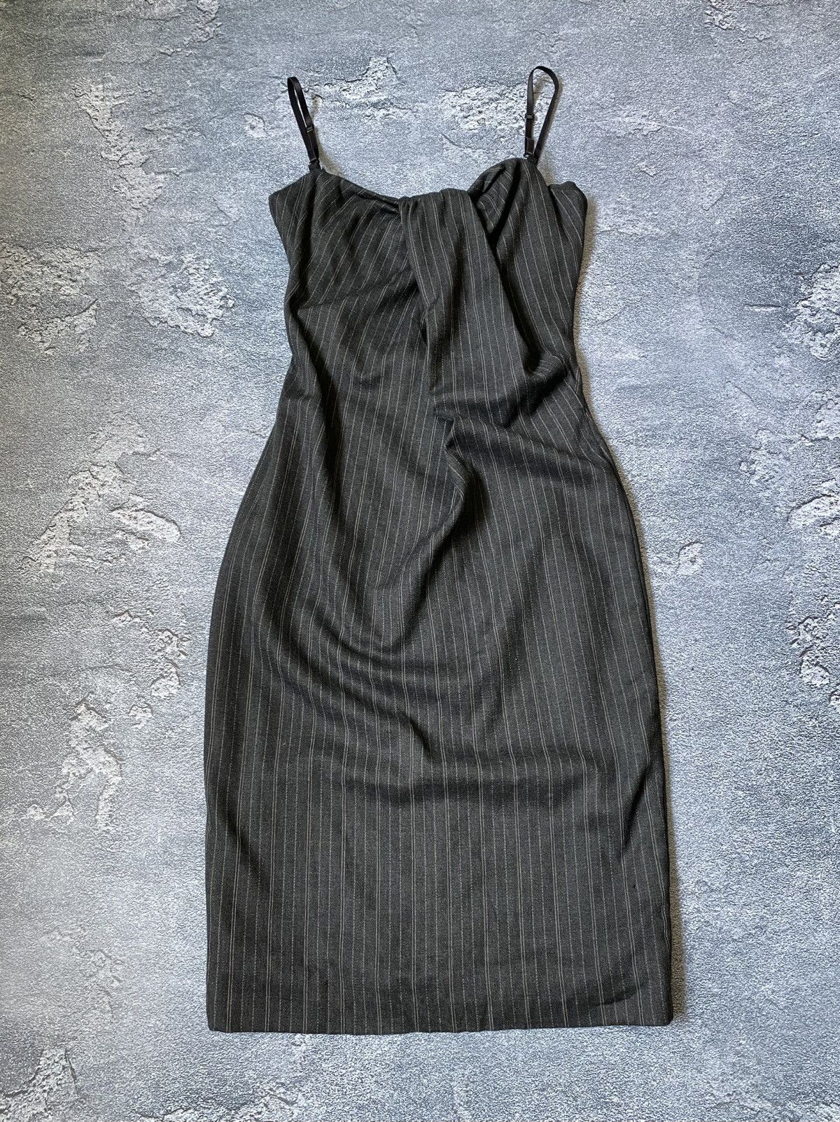 Dolce & Gabbana Dolce Gabbana pinstriped Inner Corset Bustier Draped Dress Size M / US 6-8 / IT 42-44 - 1 Thumbnail