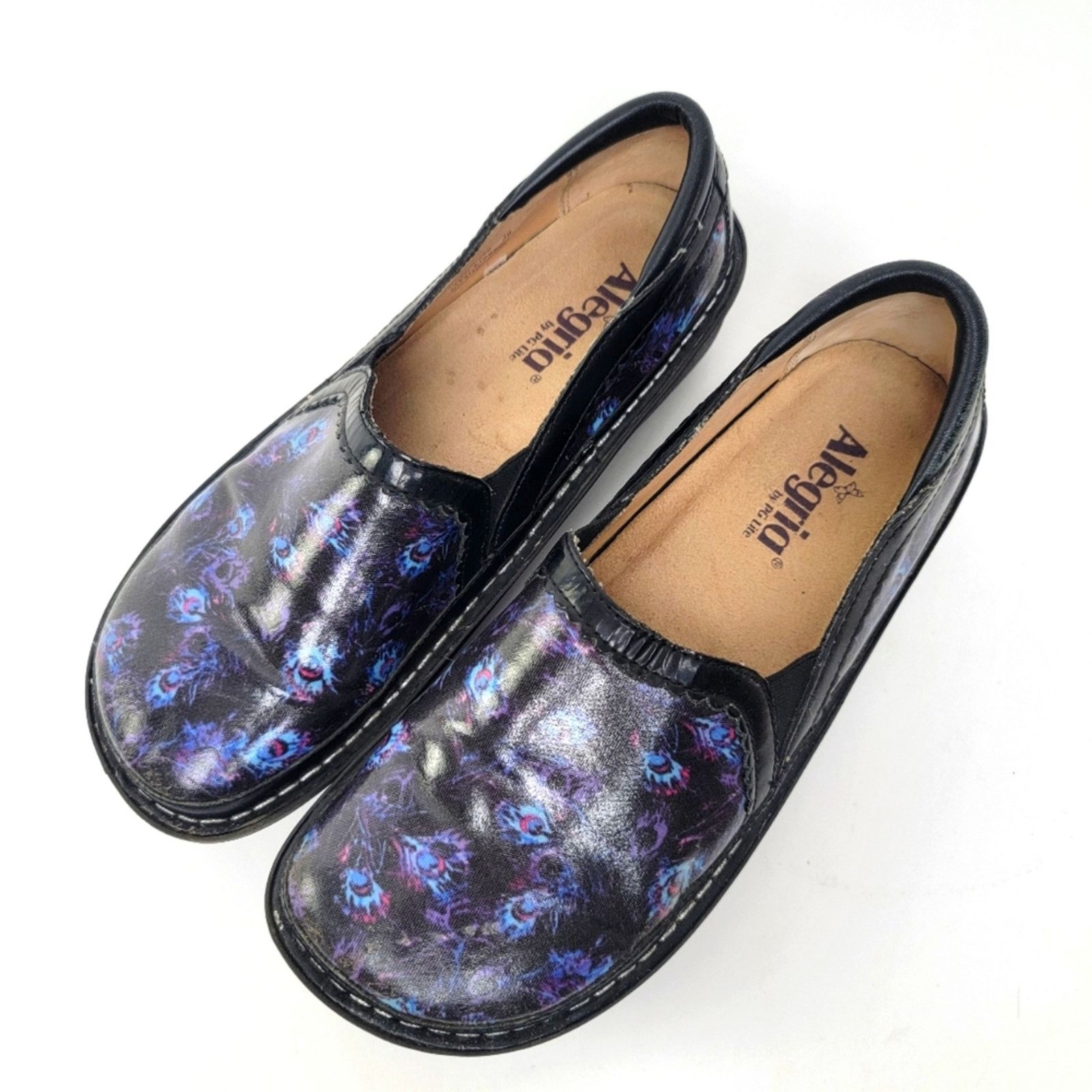Designer Alegria Debra Peacock Slip On Loafer Platform Clogs - 9 Size US 9 / IT 39 - 2 Thumbnail