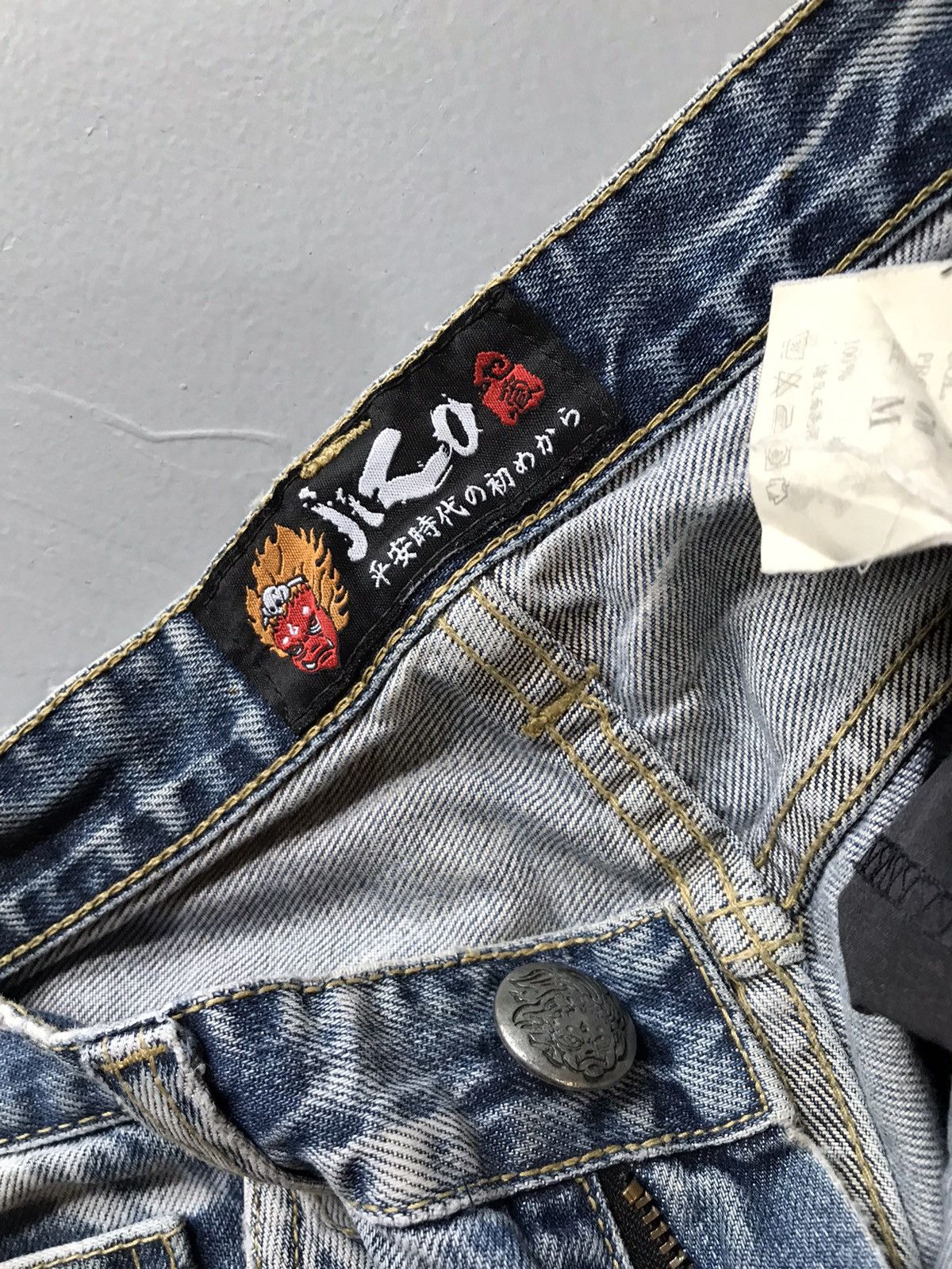 Japanese Brand Vintage Jizo embroidered denim Size US 34 / EU 50 - 9 Thumbnail