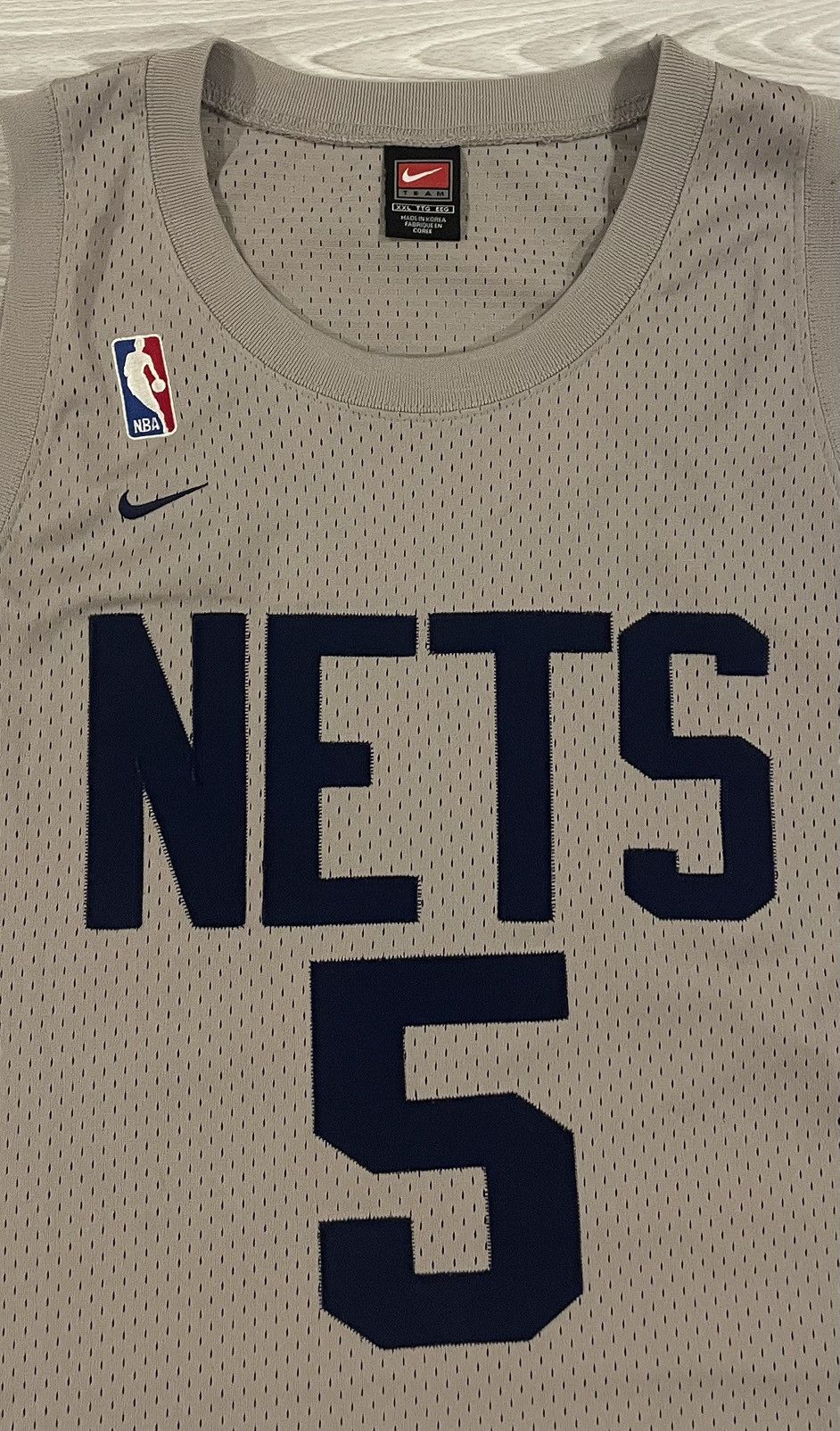 Nike × Vintage Vintage Nike Jason Kidd #5 New Jersey Nets Grey Men’s 2XL Size US XXL / EU 58 / 5 - 3 Thumbnail