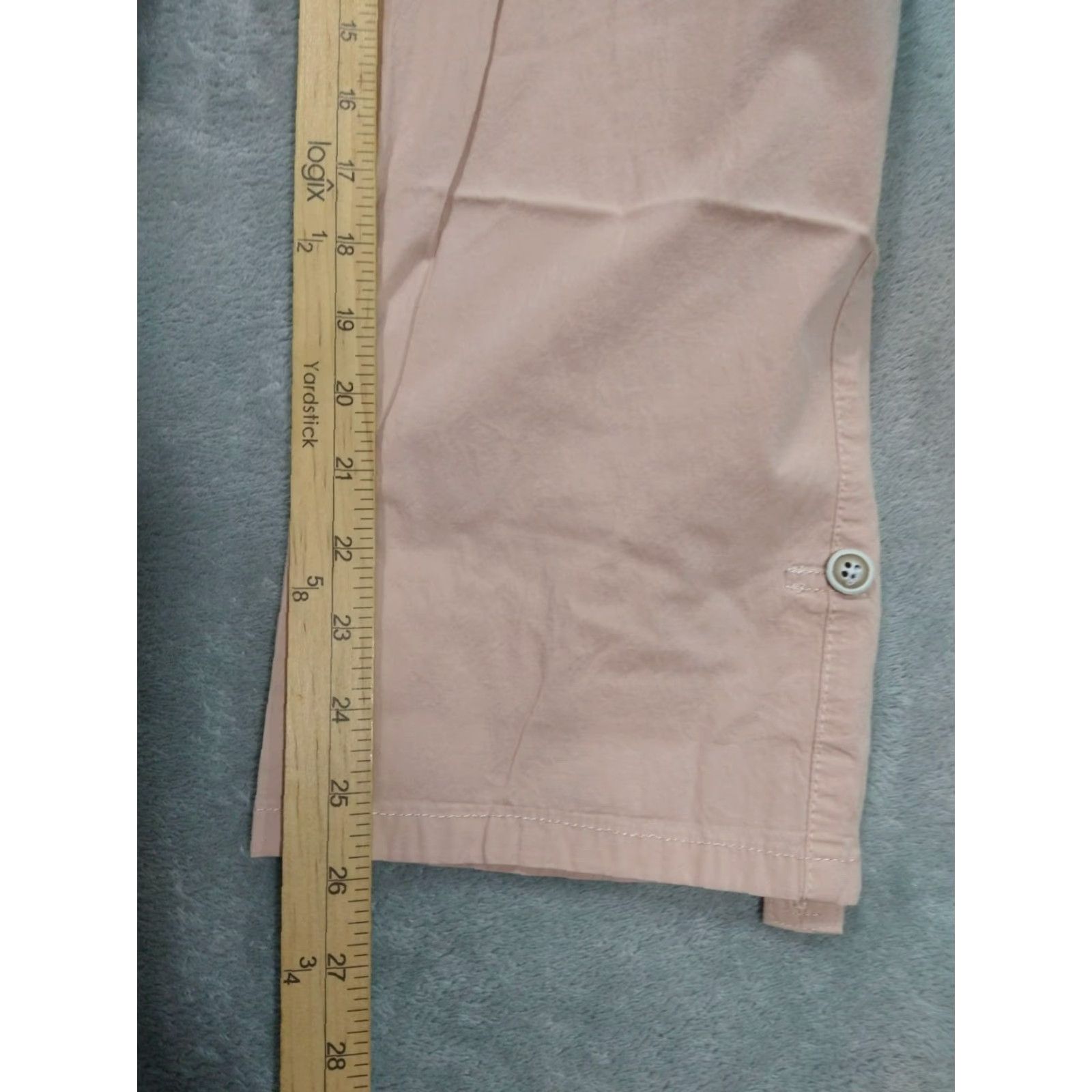 Vintage Democracy Pants Womens 16 Beige Cargo Utility High Rise Straight 26 in Inseam Twill Cotton Rayon Spandex City Casual Travel Mens Womens Girls Boys Size 38" / US 16 / IT 52 - 5 Thumbnail