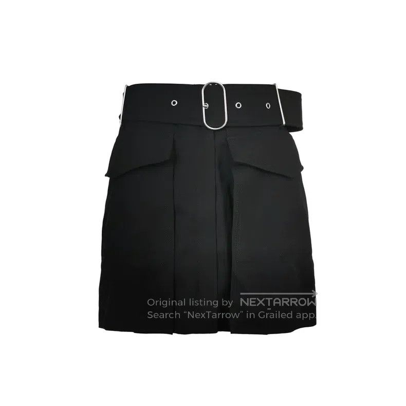 Acne Studios Acne Studios Wool Solid-Color Belted Midi Skirt Size 33" - 1 Thumbnail