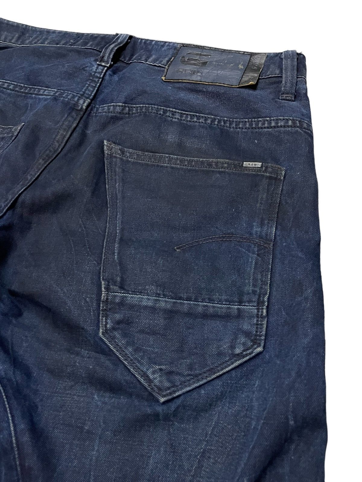 G-Star × Hysteric Glamour G Star Raw Engineered Curved Leg Crash Distressed Jeans Size US 30 / EU 46 - 18 Thumbnail