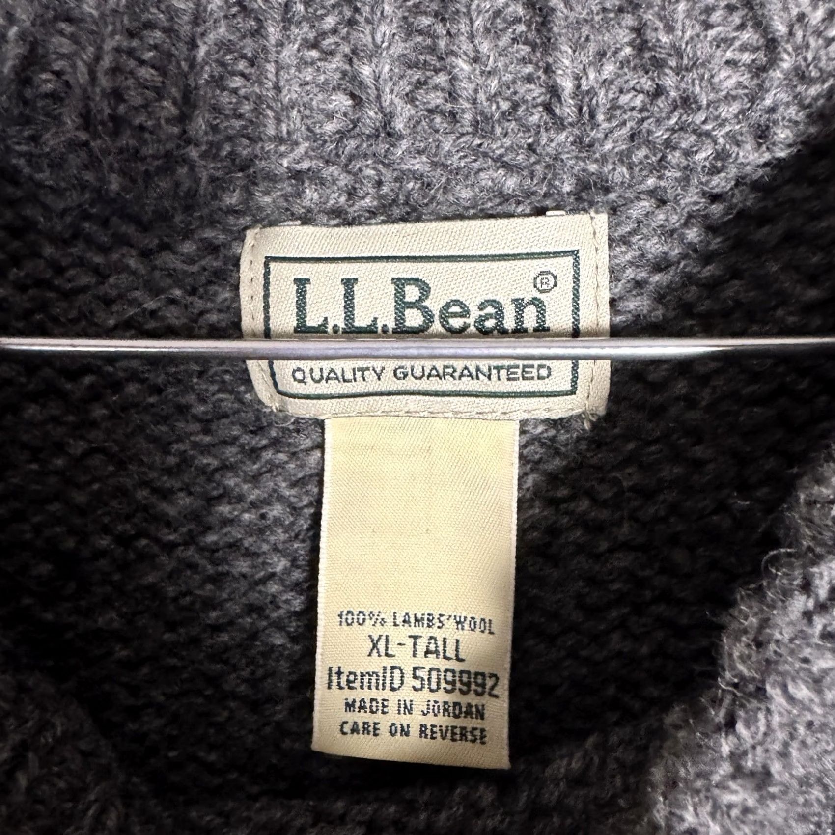 Vintage L.L. Bean Knit Sweater Mens XLT XL Tall Ragg Lambswool Fisherman Pullover Jumper Size US XL / EU 56 / 4 - 5 Thumbnail