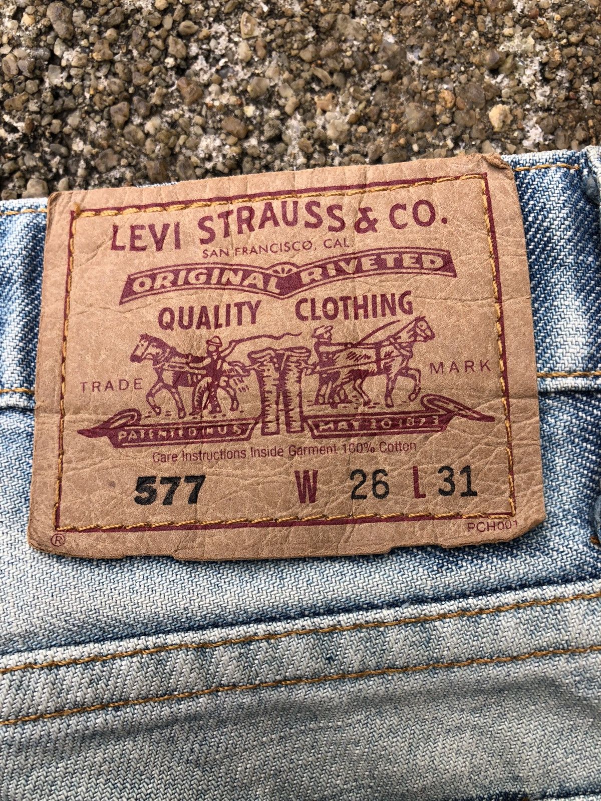 Levi's Vintage Clothing × Vintage Levi's 577 Women's Boyfriend Bot Cut Style Like New Size US 28 / EU 44 - 17 Thumbnail