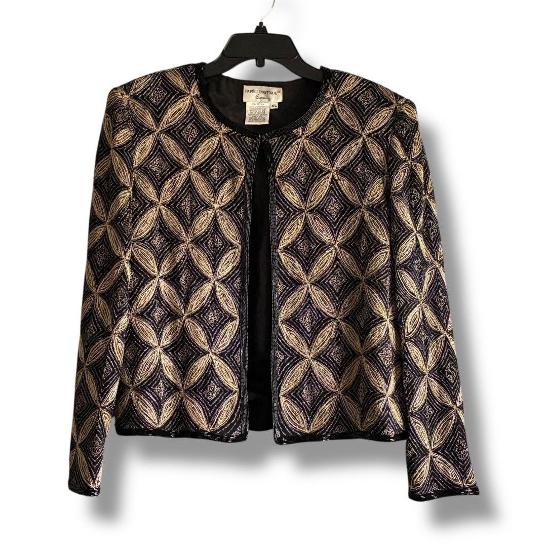 Other Vintage Papell Boutique Evening beaded cardigan jacket Size XL / US 12-14 / IT 48-50 - 2 Thumbnail