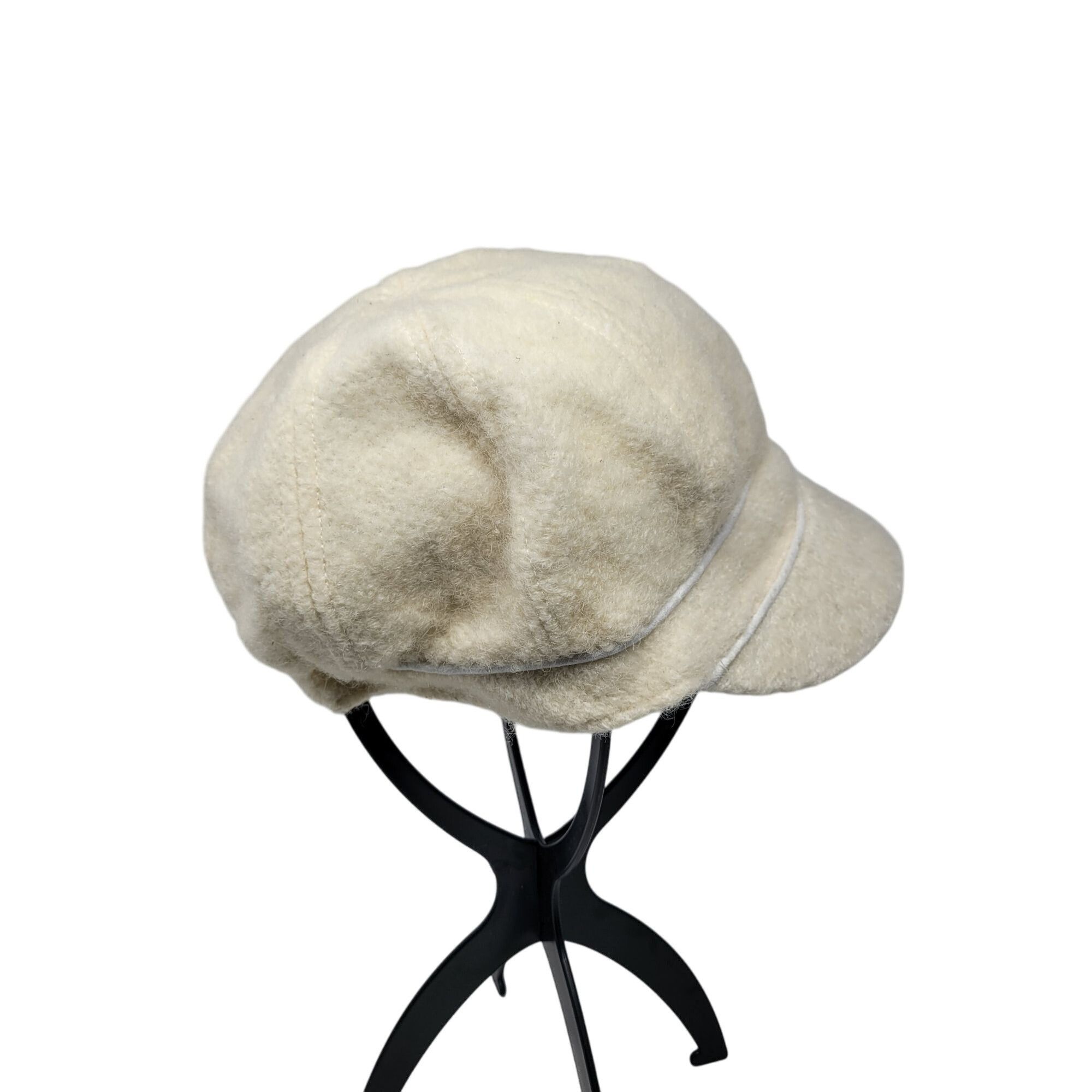 Designer August Hat Company Wool-Blend Cream Newsboy Cap Cabby Retro Size ONE SIZE - 2 Thumbnail