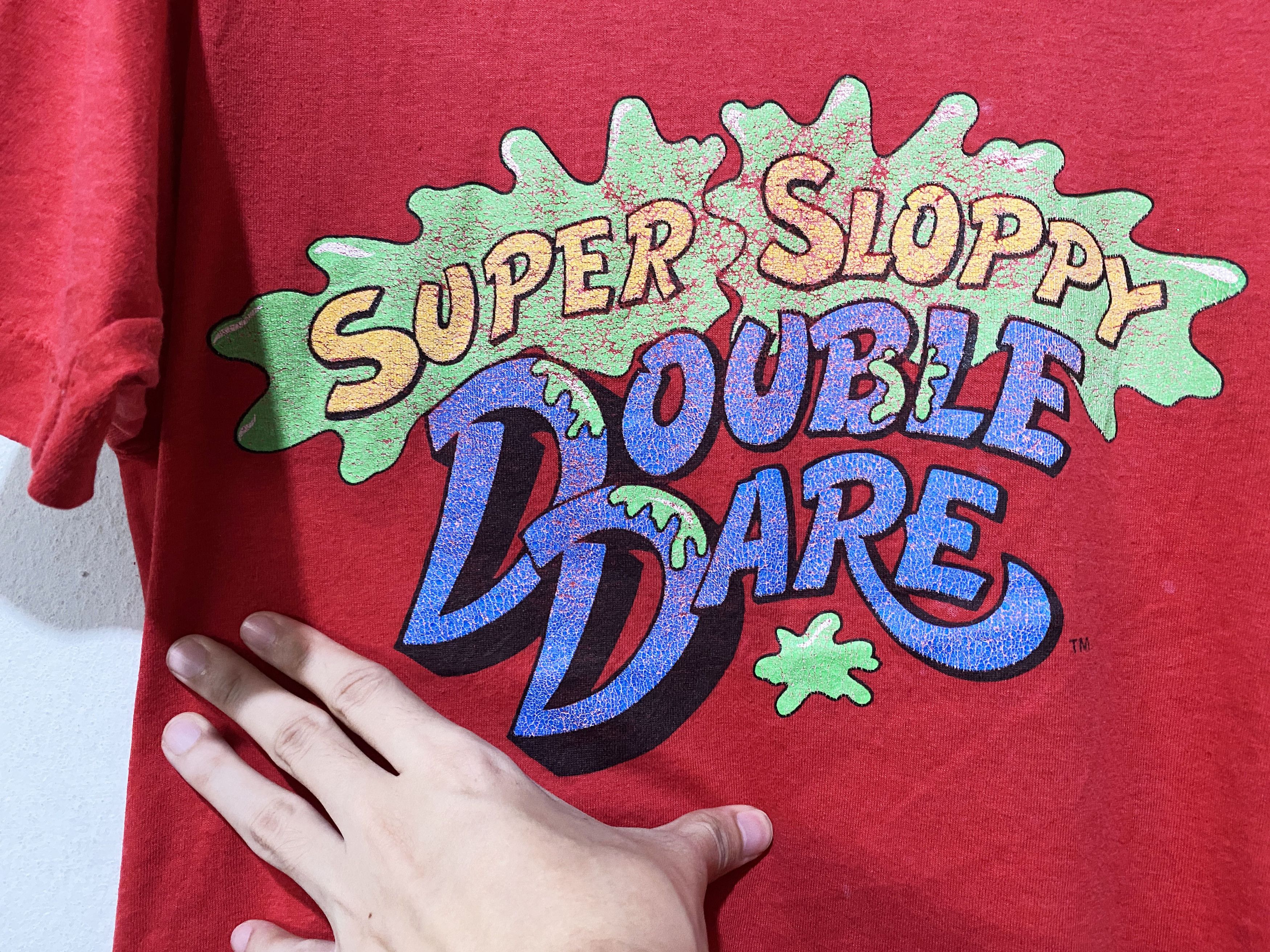 Cartoon Network × Nickelodeon × Vintage Vintage 1987 Super Sloppy Double Dare Shirt Size US S / EU 44-46 / 1 - 2 Thumbnail