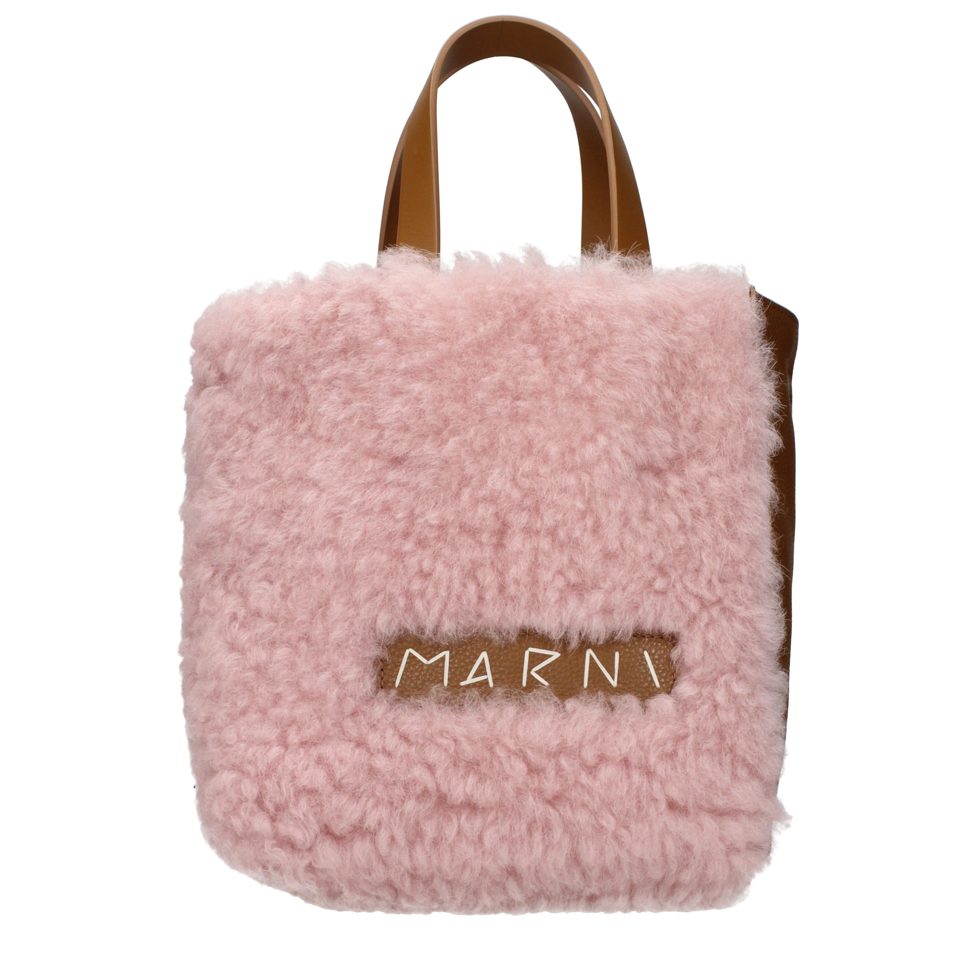 Marni Marni Handbags Women Leather Pink/Brown Size ONE SIZE - 1 Thumbnail