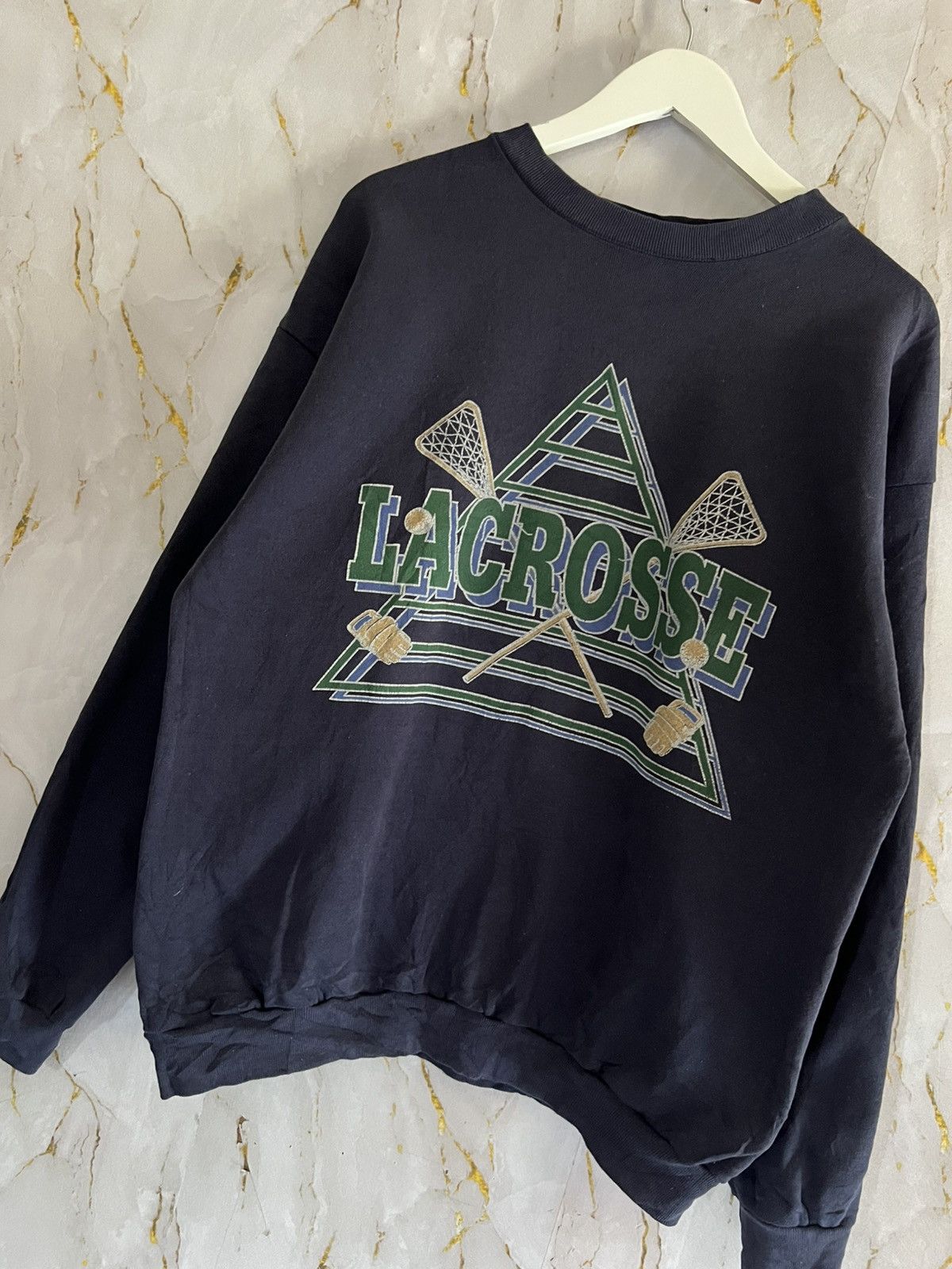 Village PM Vintage Lacrosse Sweatshirt Tultex 50/50 USA Made Crewneck Size US XL / EU 56 / 4 - 5 Thumbnail