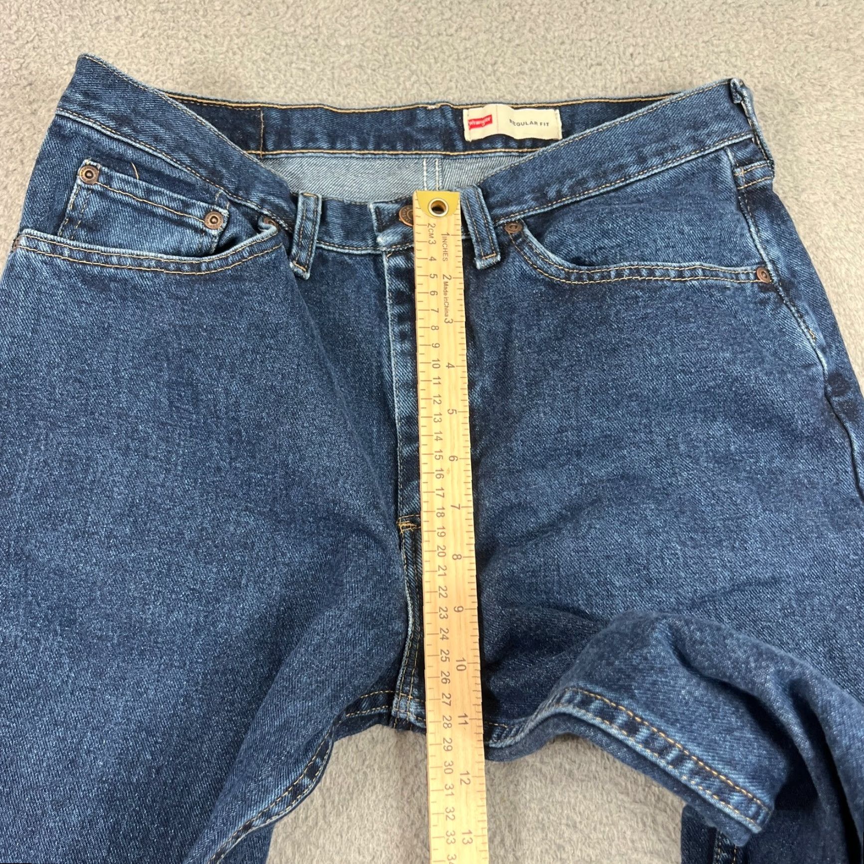 Wrangler Wrangler Men’s Regular Fit Denim Jeans Size 32x32 Dark Wash Western Size US 32 / EU 48 - 4 Thumbnail