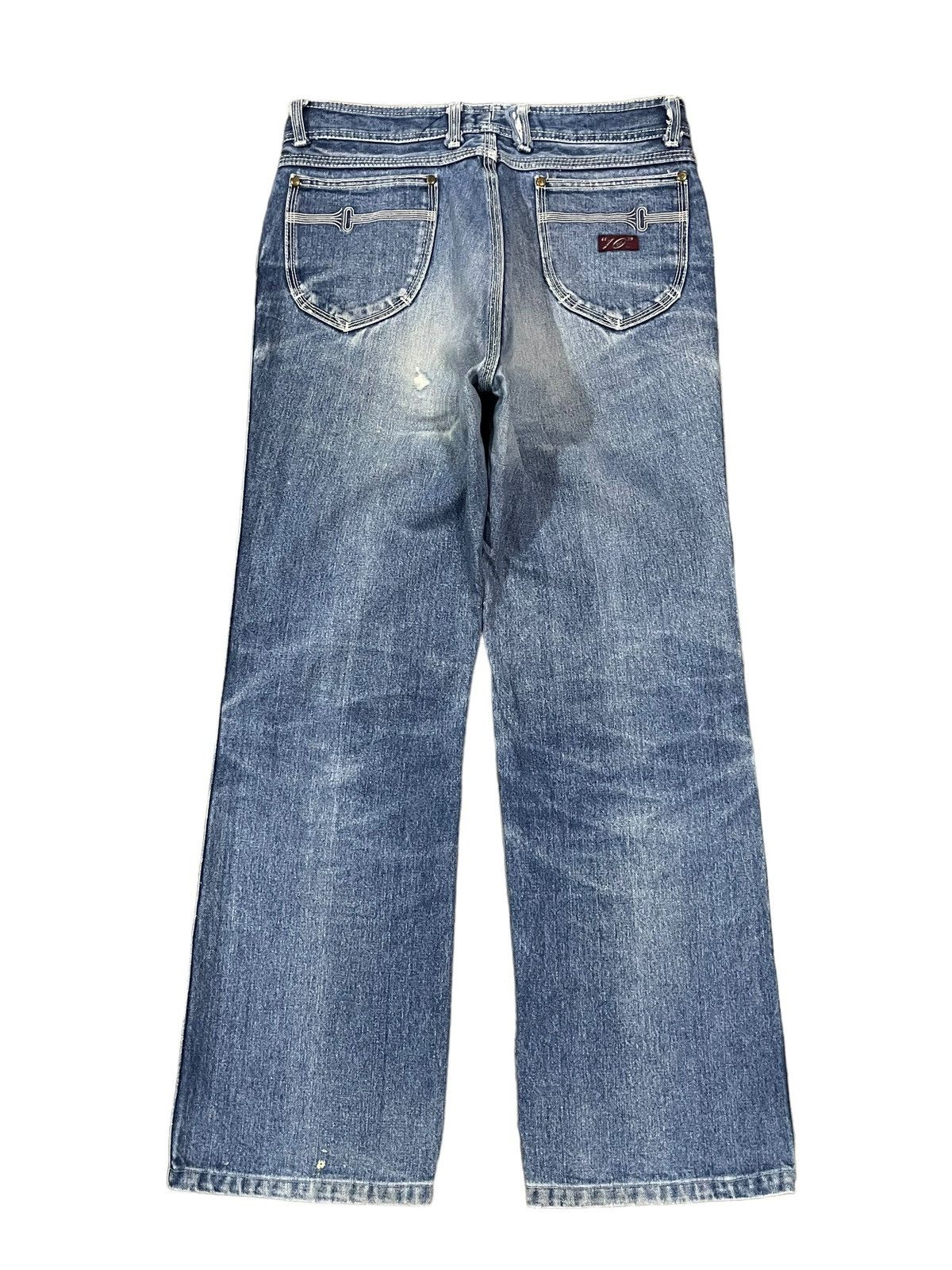 Japanese Brand Vintage Y2K Japanese Brand Fade Wash Straight Loose Jeans Size US 31 - 5 Thumbnail