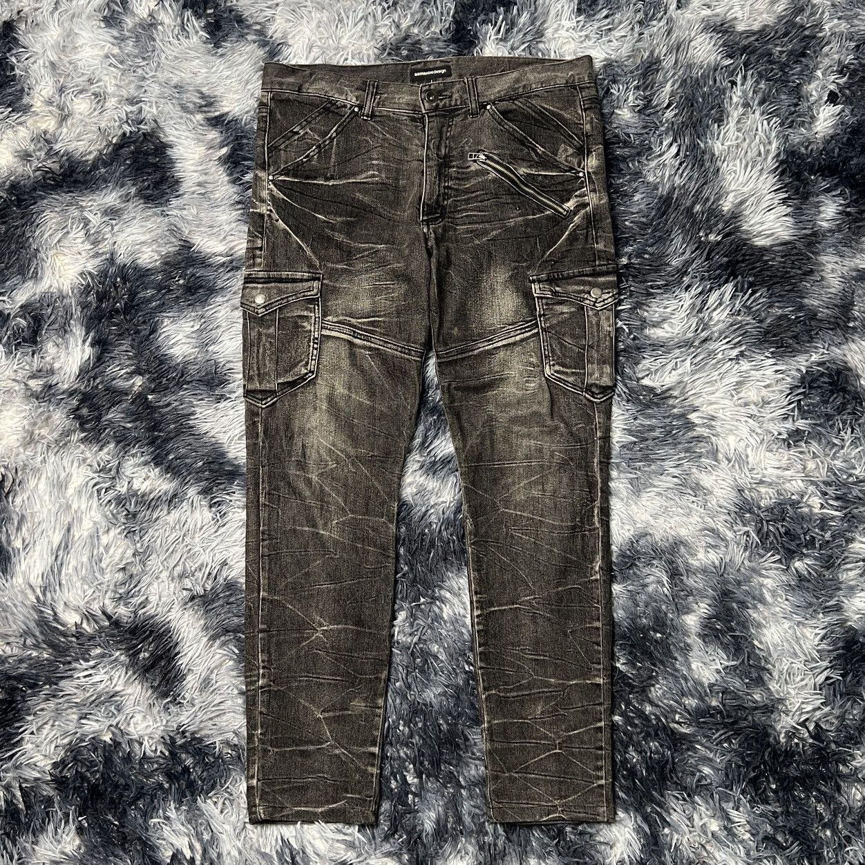 semanticdesign Semantic Design Japanese Brand Denim Cargo Pants Size US 33 - 1 Thumbnail