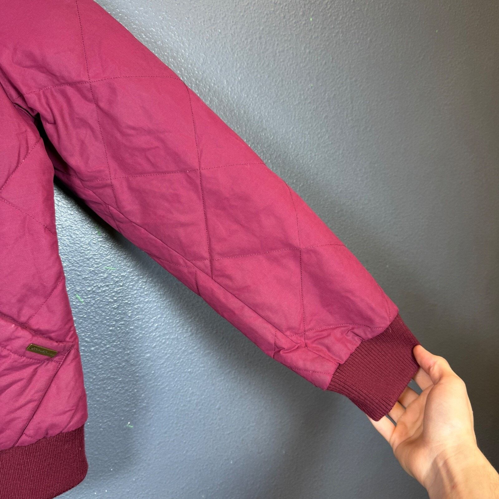 Eddie Bauer Eddie Bauer S burgundy Skyliner model quilted down jacket Size S / US 4 / IT 40 - 6 Thumbnail
