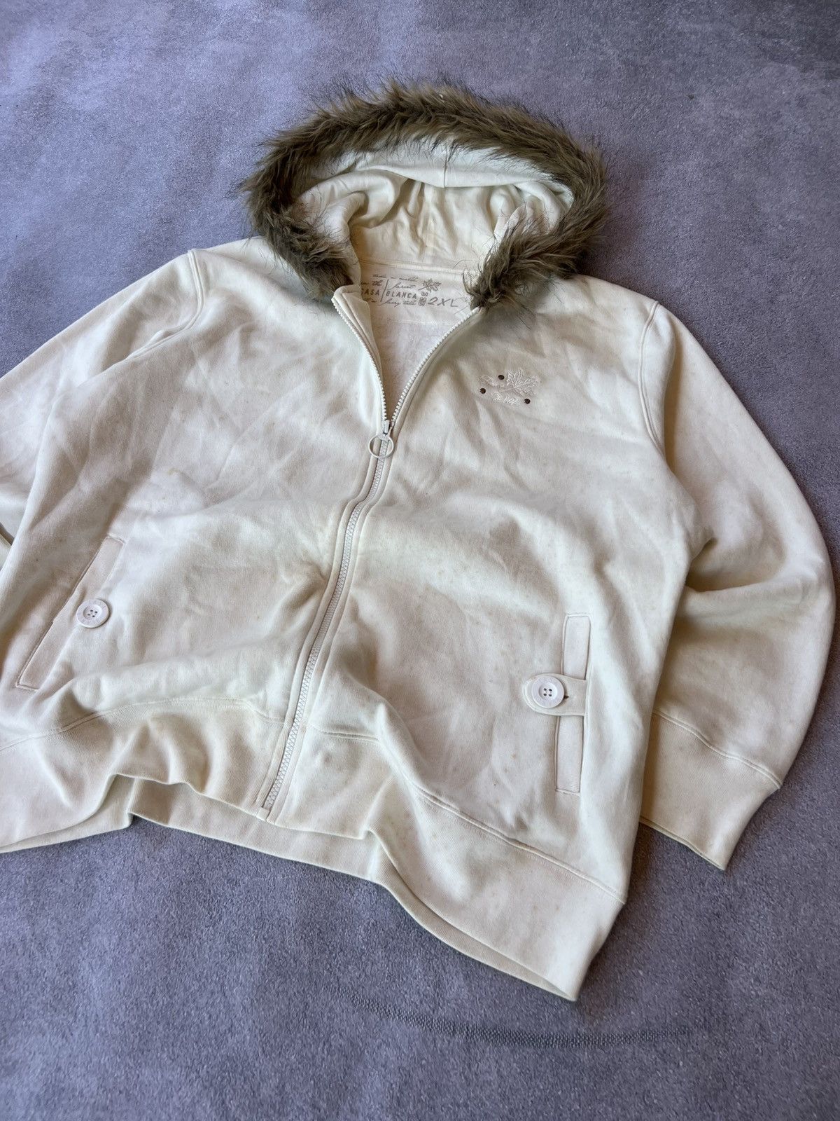 Hysteric Glamour VTG Japanese Rick Owens Style Fur Mohair White Jacket 90s Size M / US 6-8 / IT 42-44 - 2 Thumbnail