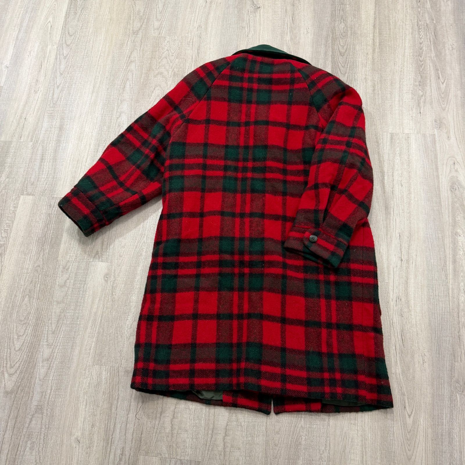 Vintage Vintage Jacobsons Wool Down Coat Red Green Tartan Plaid Size L / US 10 / IT 46 - 8 Thumbnail