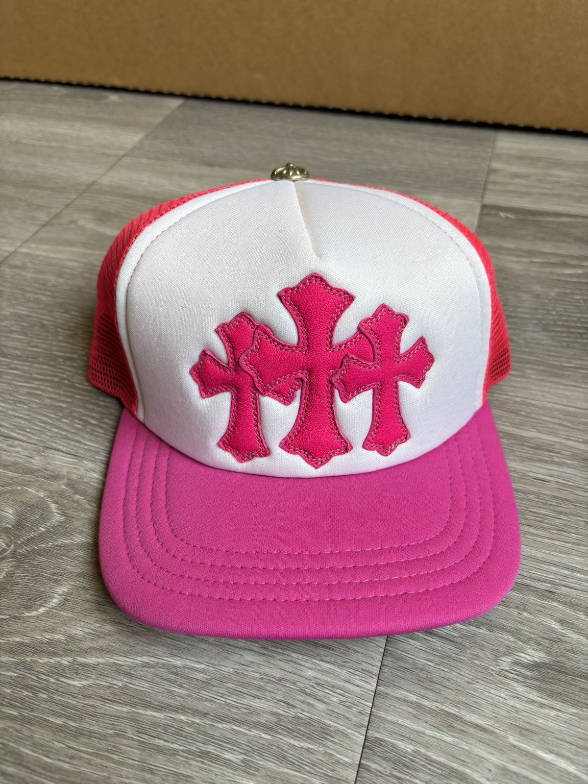 Chrome Hearts Chrome Hearts Neon Pink Triple Cross Cemetery Hat Size ONE SIZE - 2 Thumbnail