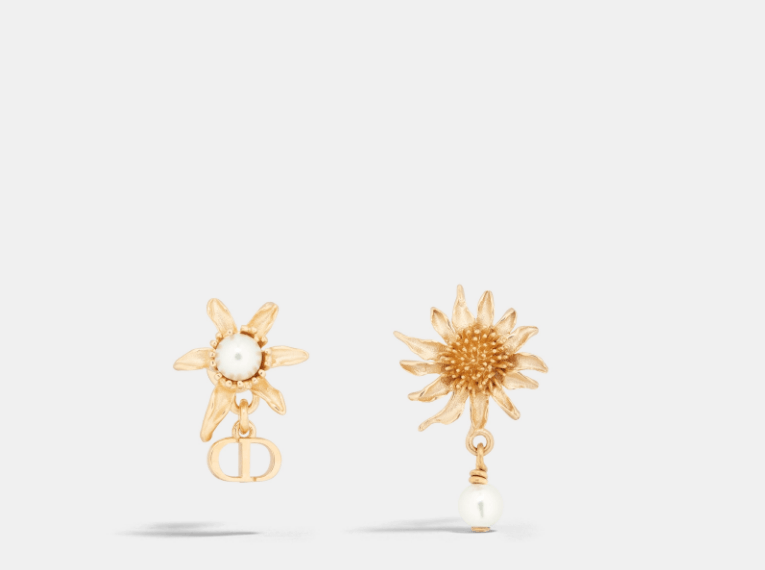 Dior o1w1db10126 E3690W Size : OS / Earrings in Gold/White Size ONE SIZE - 3 Thumbnail
