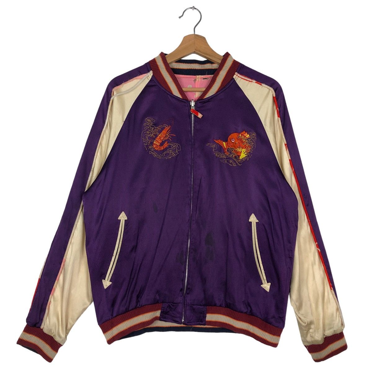 Japanese Brand 🔥90s Vintage Japaneseaioha Sukajan Souvenir Jacket Big Logo Size US M / EU 48-50 / 2 - 1 Thumbnail