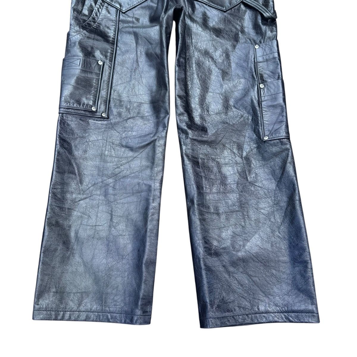 20471120 20471120 Black Leather Carpenter Pants Cowhide Size US 36 / EU 52 - 14 Thumbnail
