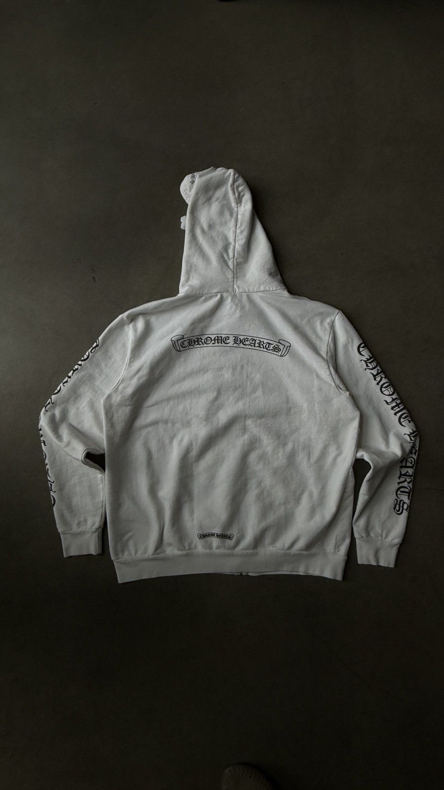 Chrome Hearts RARE! Chrome Hearts White Zip Up Banner Hoodie (XL) Size US XL / EU 56 / 4 - 2 Thumbnail