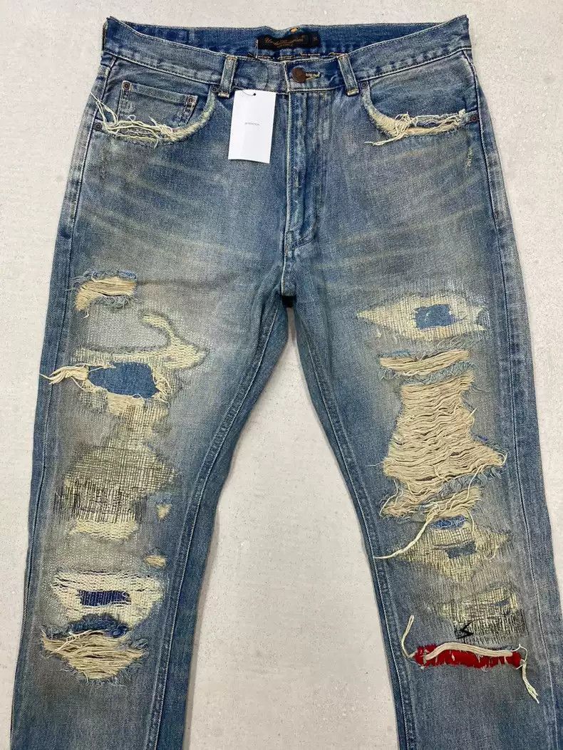 Undercover Undercover68 Cow "But Beautiful" 68 red jeans Size US 32 / EU 48 - 3 Thumbnail
