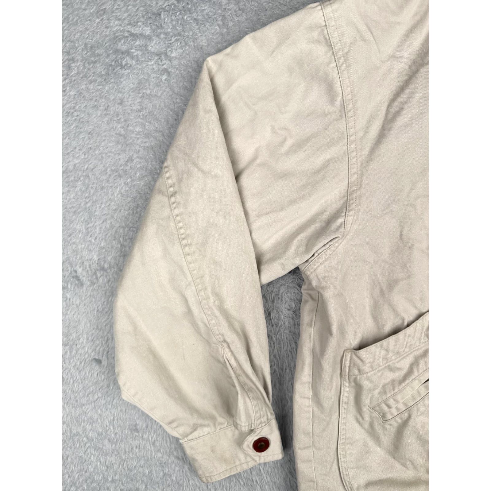 Vintage VINTAGE Cambridge Classics Jacket Mens Large Beige Cotton Zip Up Casual Pockets Cotton Zip Full Zip Lined Pockets Bomber Jacket Size US L / EU 52-54 / 3 - 6 Thumbnail