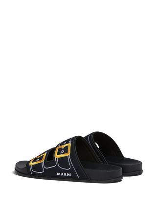 Marni o1w1db10125 Embroidered sandals in Black Size US 7 / EU 40 - 3 Thumbnail