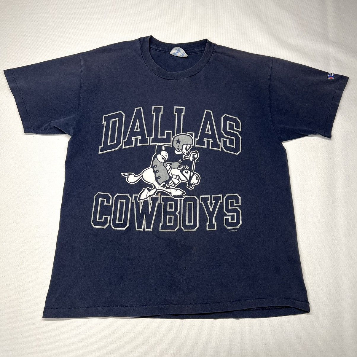 Champion × Vintage Dallas Cowboys Tee Shirt Blue Champion 1994 Single Stitch Size US L / EU 52-54 / 3 - 1 Thumbnail