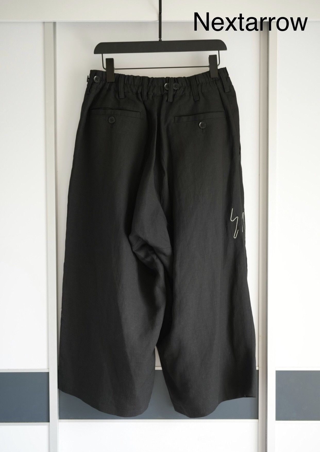 Yohji Yamamoto Yohji Yamamoto 15ss Paper Clip embroidery Wide Leg Pants Size US 32 / EU 48 - 2 Thumbnail