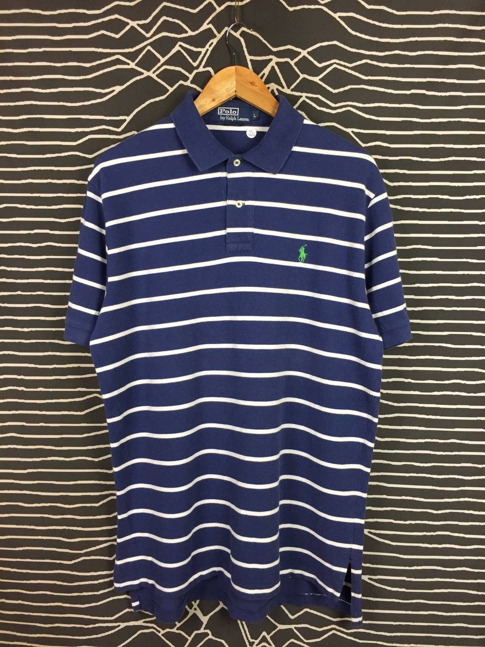 Polo Ralph Lauren Vtg Polo Ralph Lauren Small Logo Striped Polo Shirt Size L Size US L / EU 52-54 / 3 - 1 Thumbnail