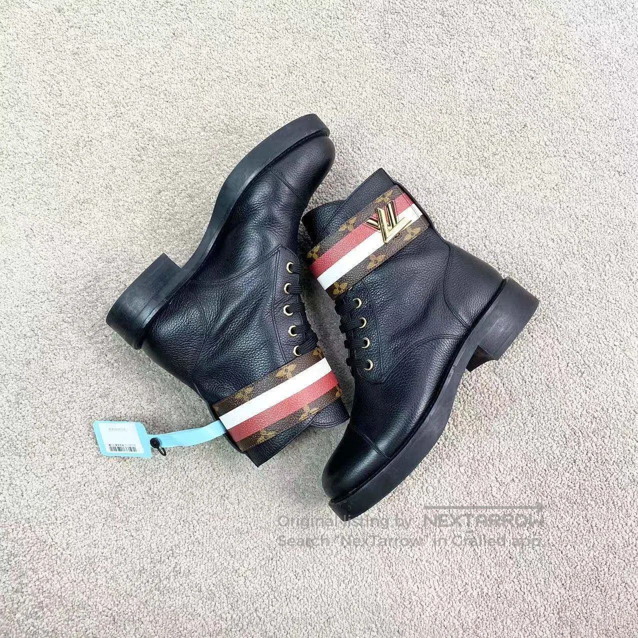 Louis Vuitton Louis Vuitton Presbyopia lace-up booties| Size US 6 / IT 36 - 3 Thumbnail