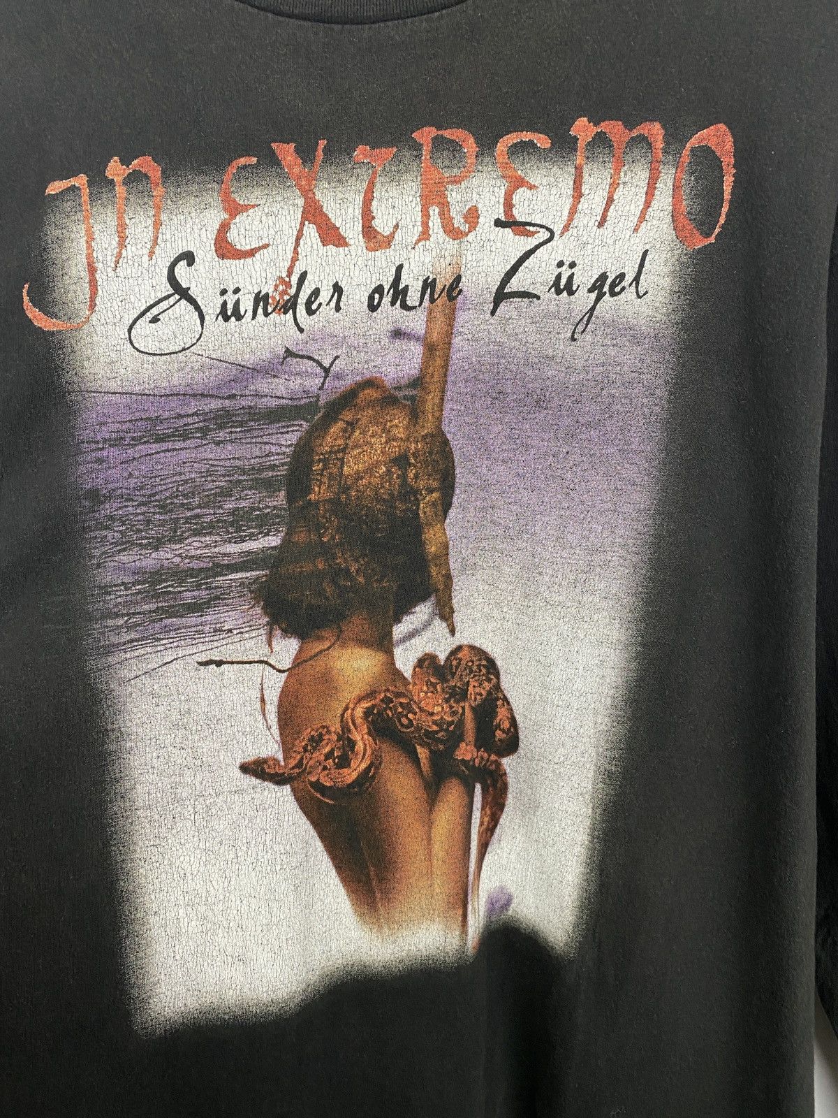 Band Tees 🇩🇪 Vintage 90s In Extremo Rock Band Germany Long Sleeve Hype Size US XL / EU 56 / 4 - 4 Thumbnail