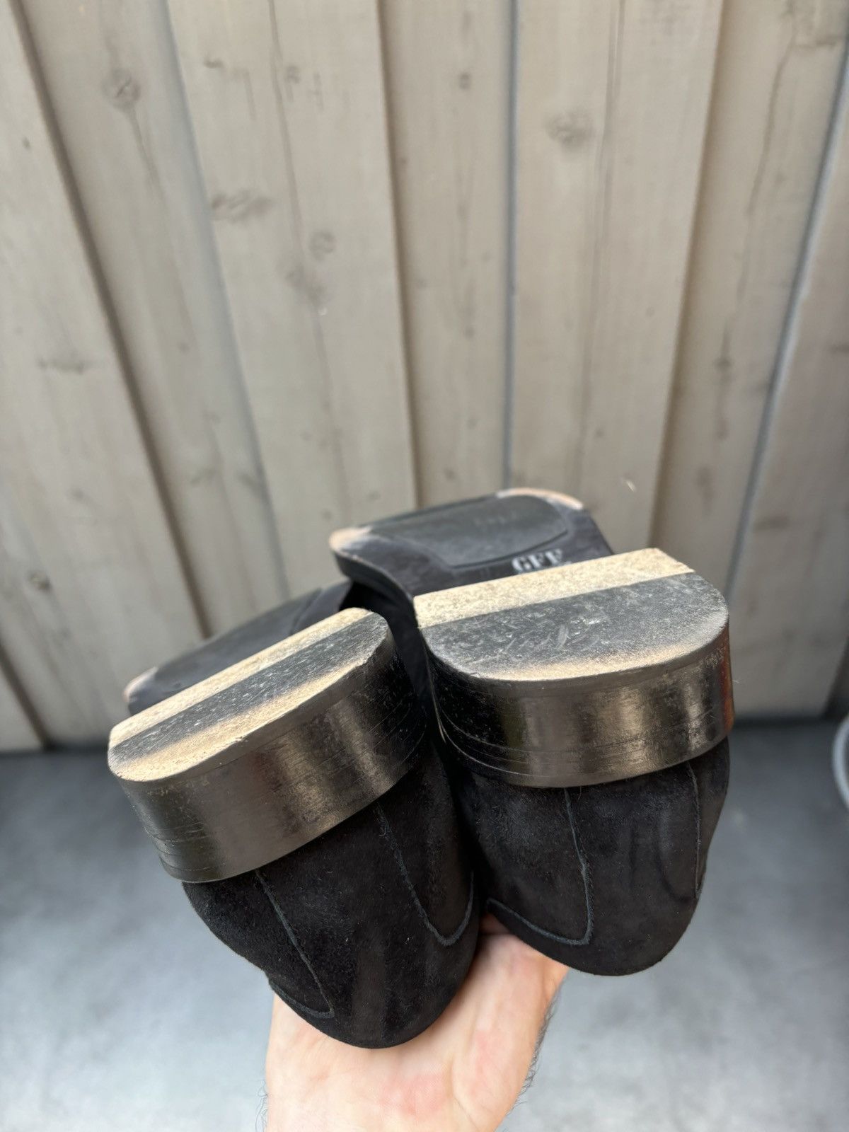 Gianfranco Ferre × Vintage Vintage Gianfranco Ferre Square Toe Suede Dress Shoes 80s 90 Size US 10.5 / EU 43-44 - 11 Thumbnail