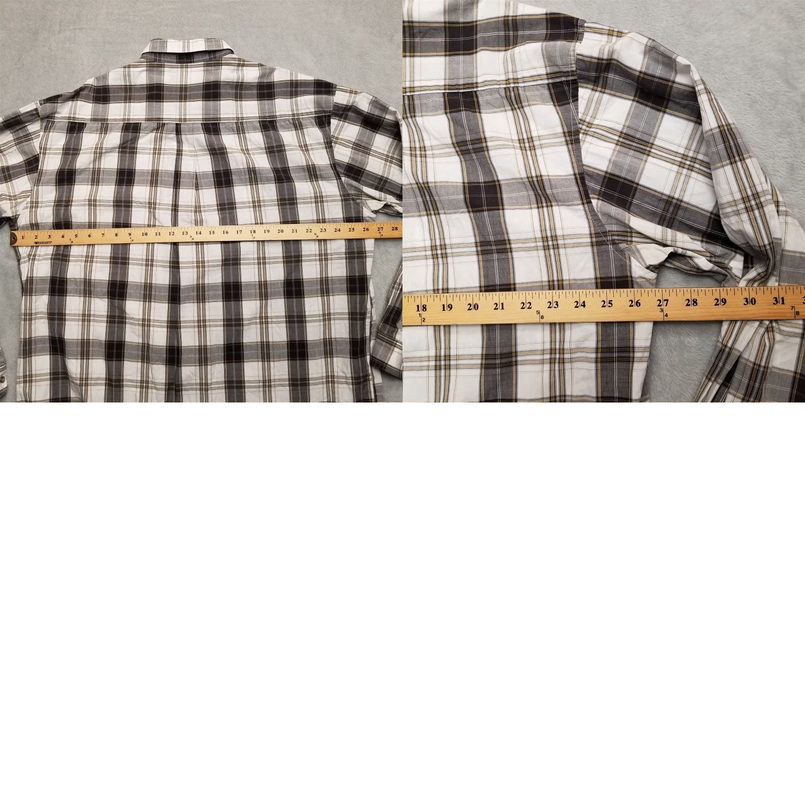 Wrangler VINTAGE Wrangler Shirt Mens XXL Black Tan Plaid Twenty X Long Sleeve Western Casual Size US XXL / EU 58 / 5 - 9 Thumbnail