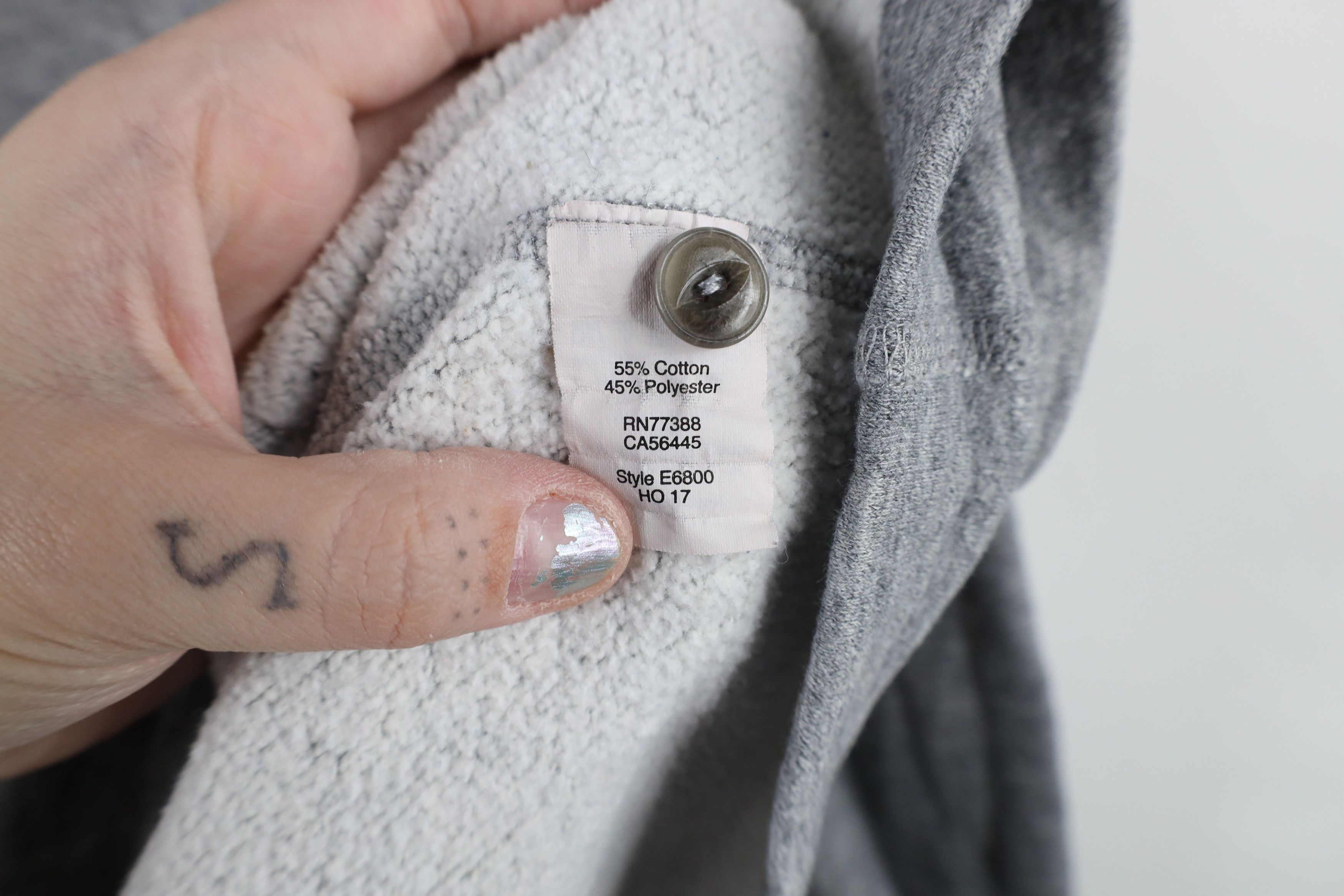 J.Crew × Vintage J Crew Fleece Blank Henley Pullover Sweatshirt Heather Gray Size US L / EU 52-54 / 3 - 6 Thumbnail