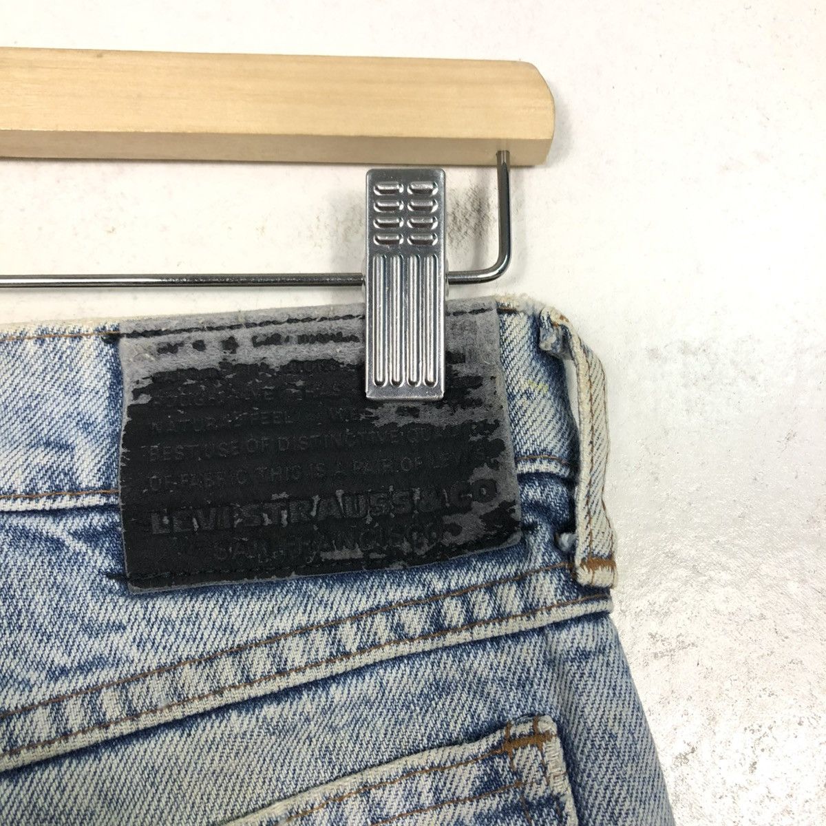 Levi's 🔥VINTAGE ACID WASH DESIGN LEVIS DENIM STRAIGHT CUT Size 28" / US 6 / IT 42 - 17 Thumbnail