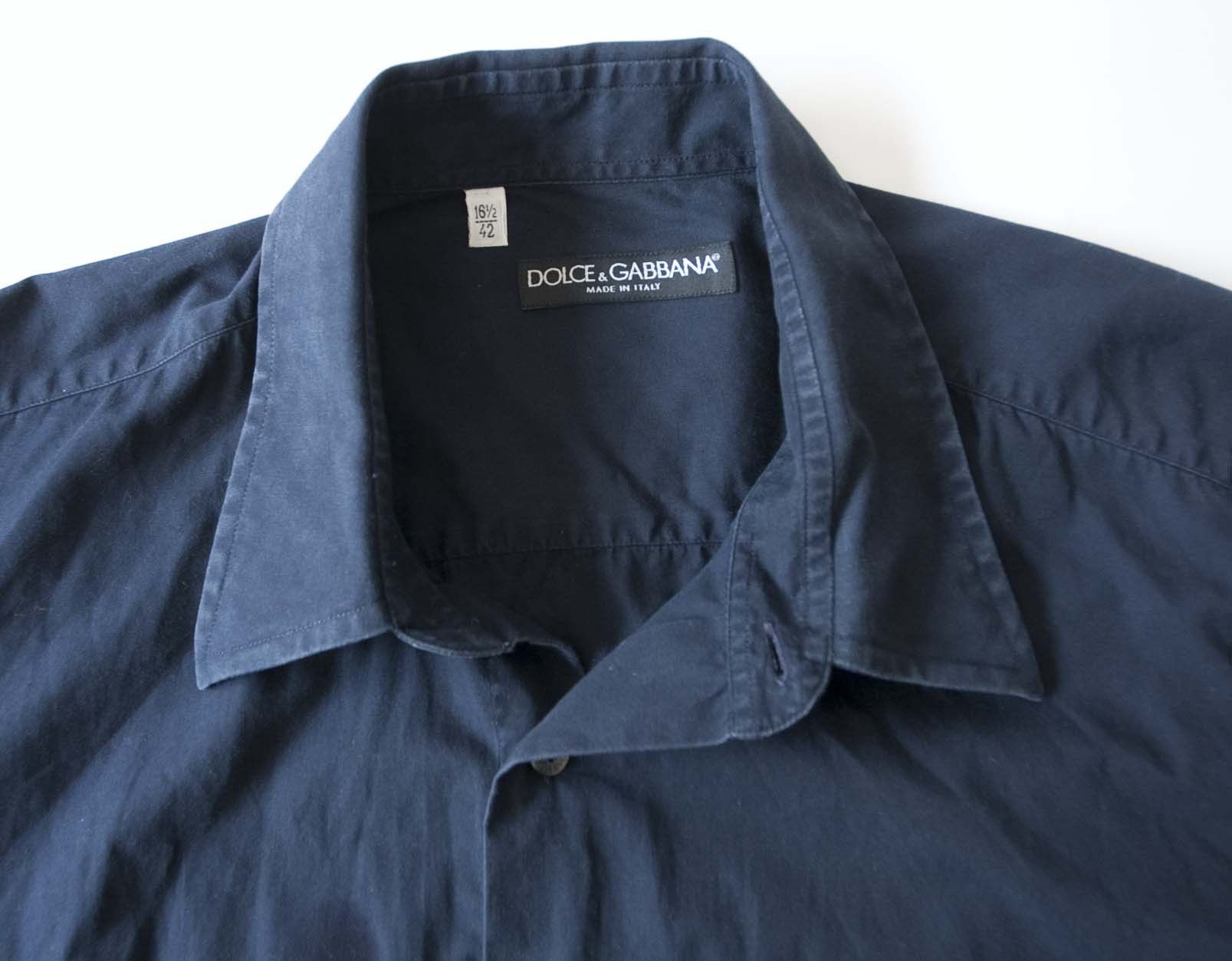 Dolce & Gabbana Dolce & Gabbana Shirt Size 16.5 / 42 Dark Blue Size 42R - 3 Thumbnail