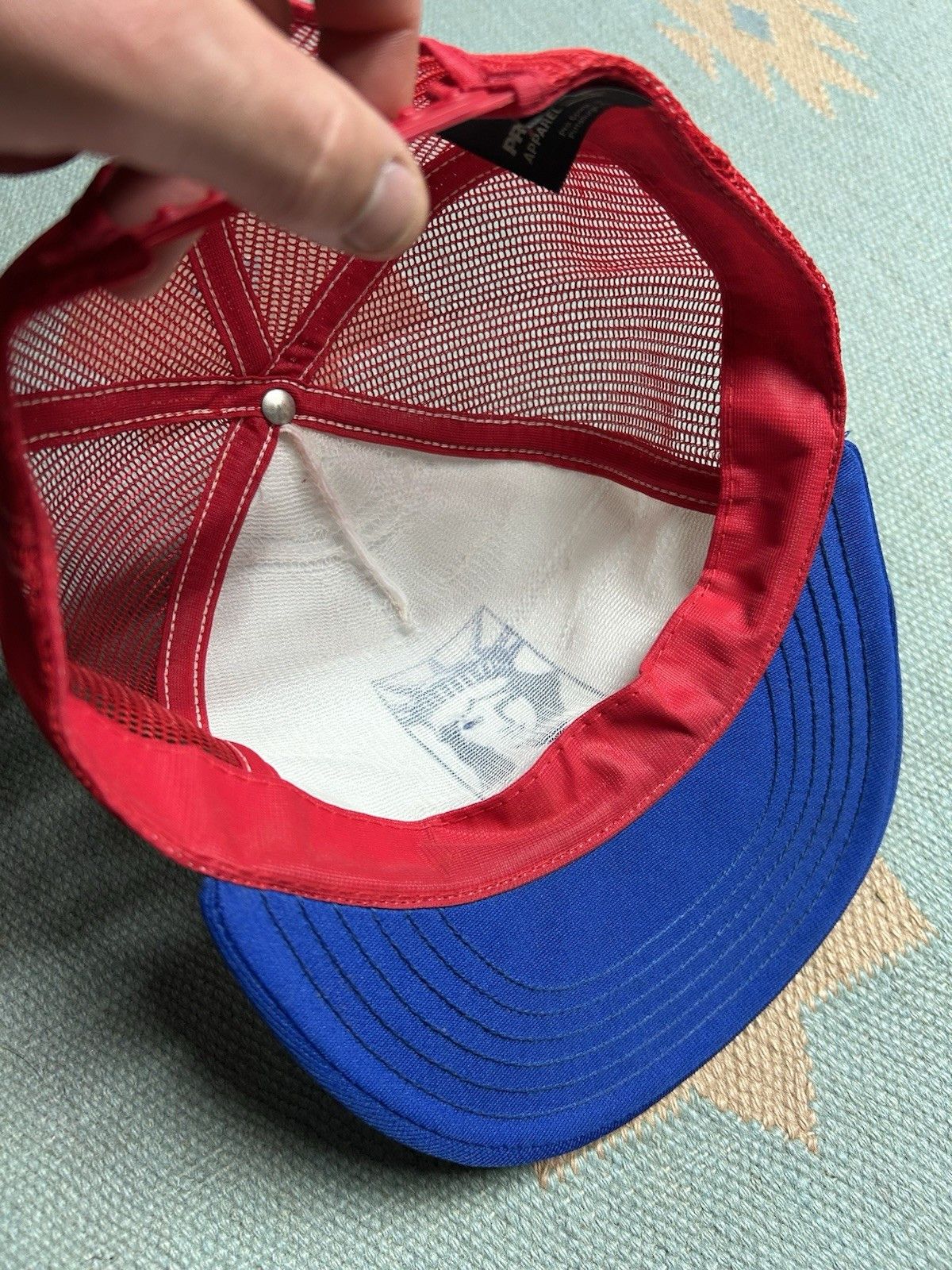 Vintage Vtg trucker hat Statue of Liberty centennial red white USA Size ONE SIZE - 6 Thumbnail