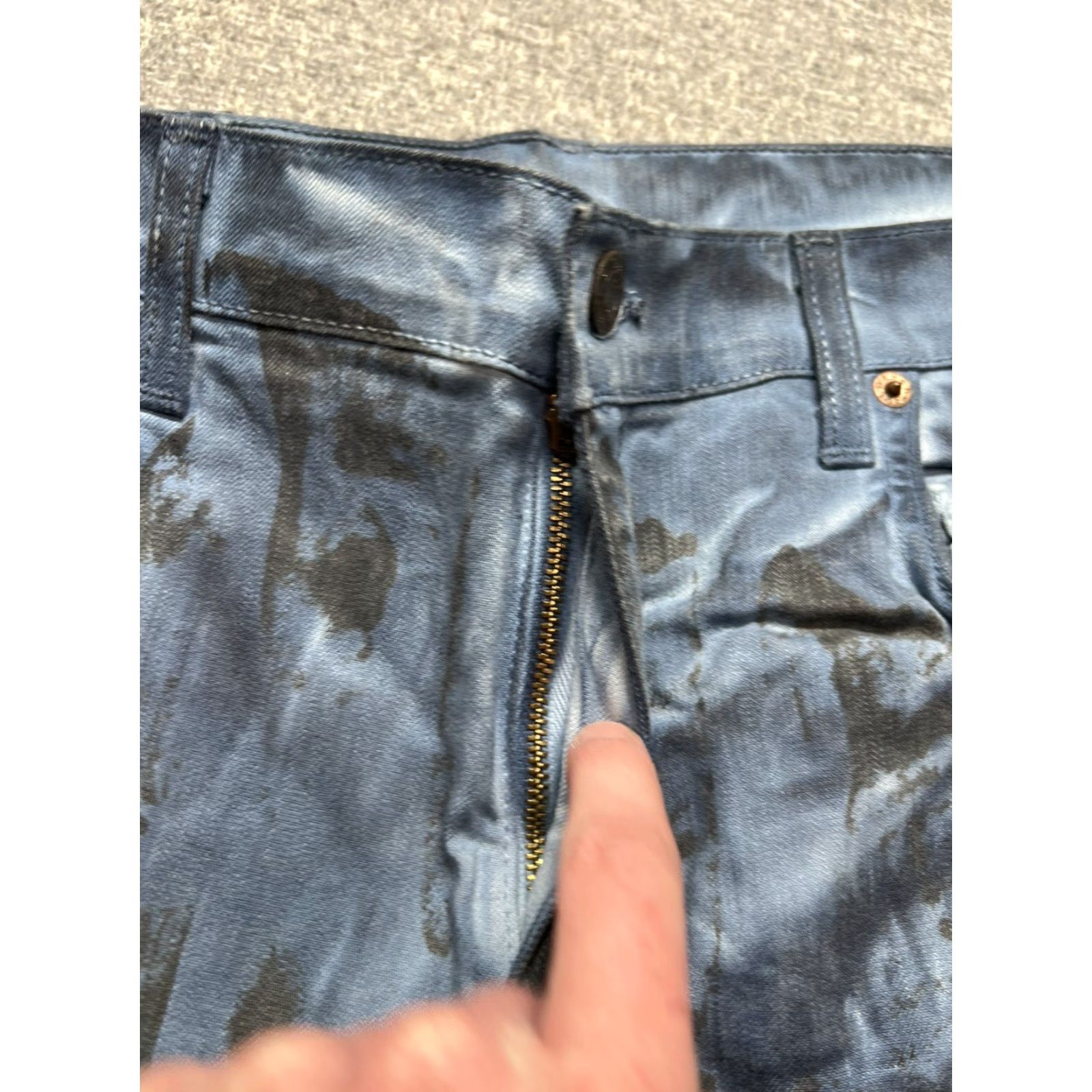 Vintage VTG 90s Solo Semore Black Blue Skinny Jeans Men’s 36x32 Denim Jeans Size US 36 / EU 52 - 6 Thumbnail