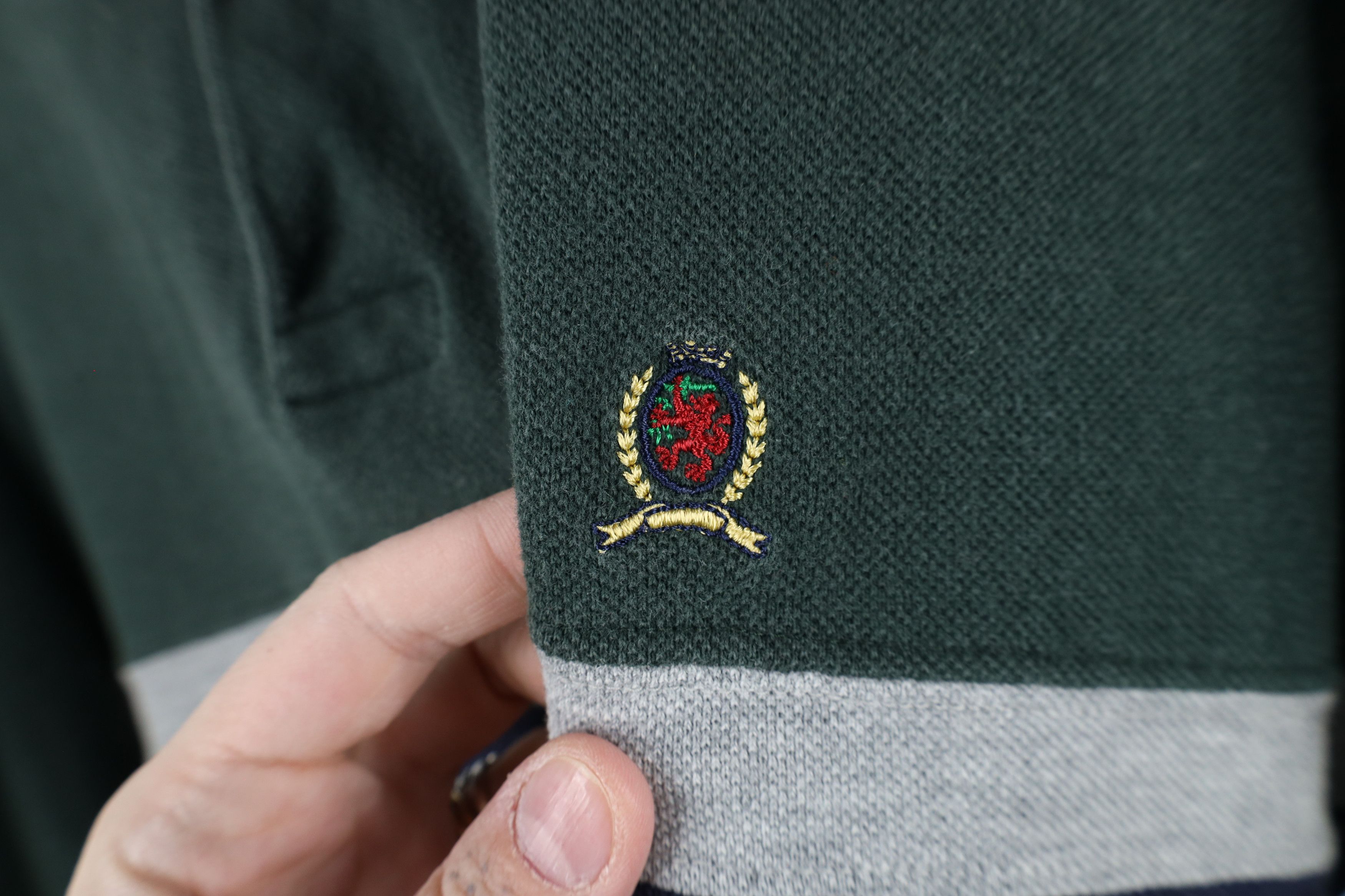 Tommy Hilfiger × Vintage Vintage Tommy Hilfiger Striped Block Long Sleeve Rugby Polo Size US M / EU 48-50 / 2 - 4 Thumbnail
