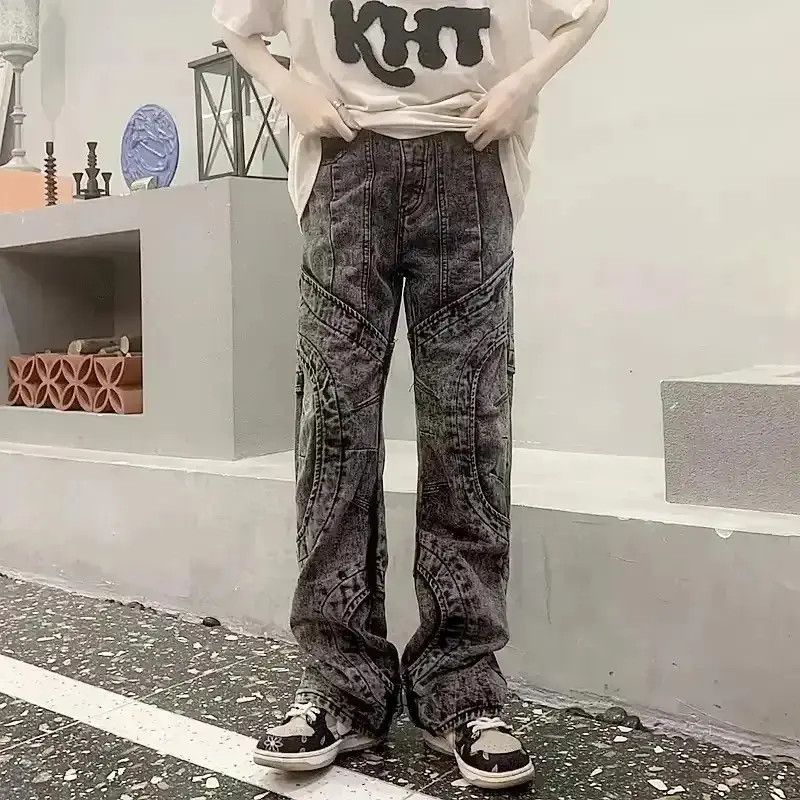 Japanese Brand Cyber Y2K Fashion Baggy Pleated Stacked Jeans Size US 30 / EU 46 - 6 Thumbnail
