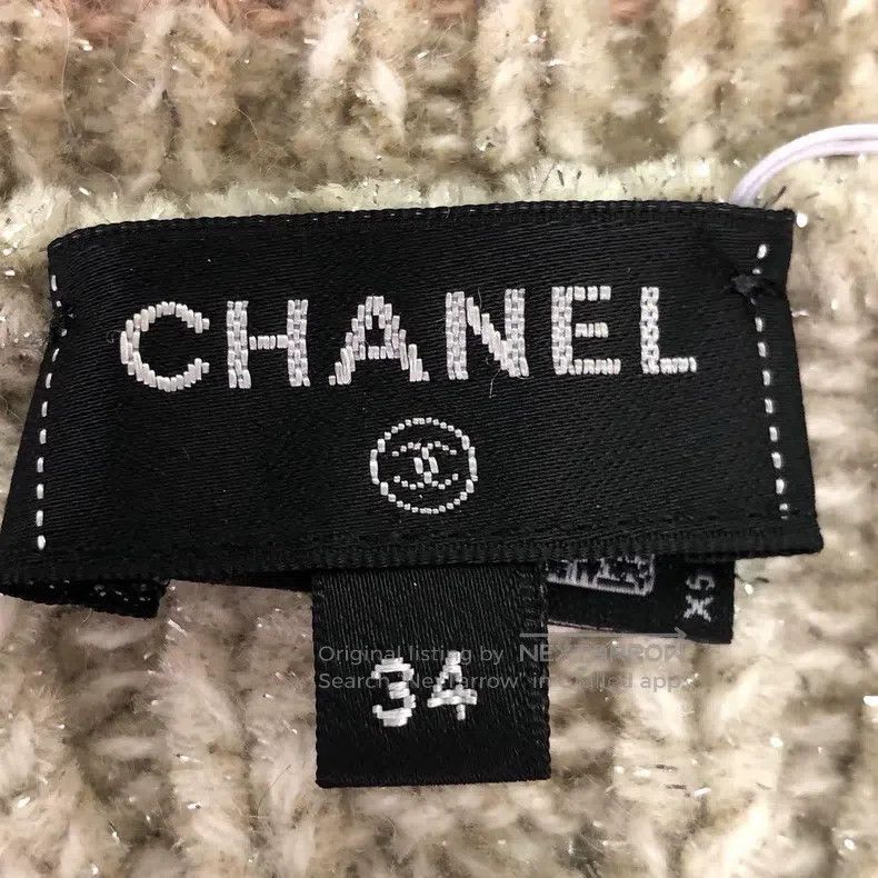 Chanel Chanel 22B gold silk V-neck knit sweater Size XXS / US 00 / IT 34 - 5 Thumbnail
