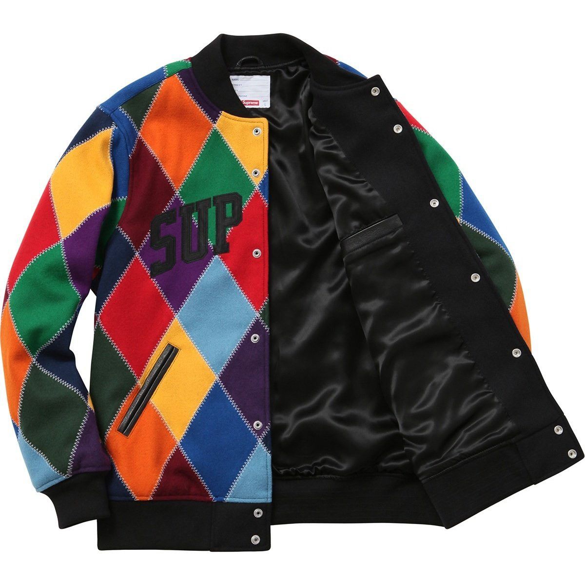 Supreme Supreme Harlequin Wool Varsity Jacket Size US M / EU 48-50 / 2 - 3 Thumbnail